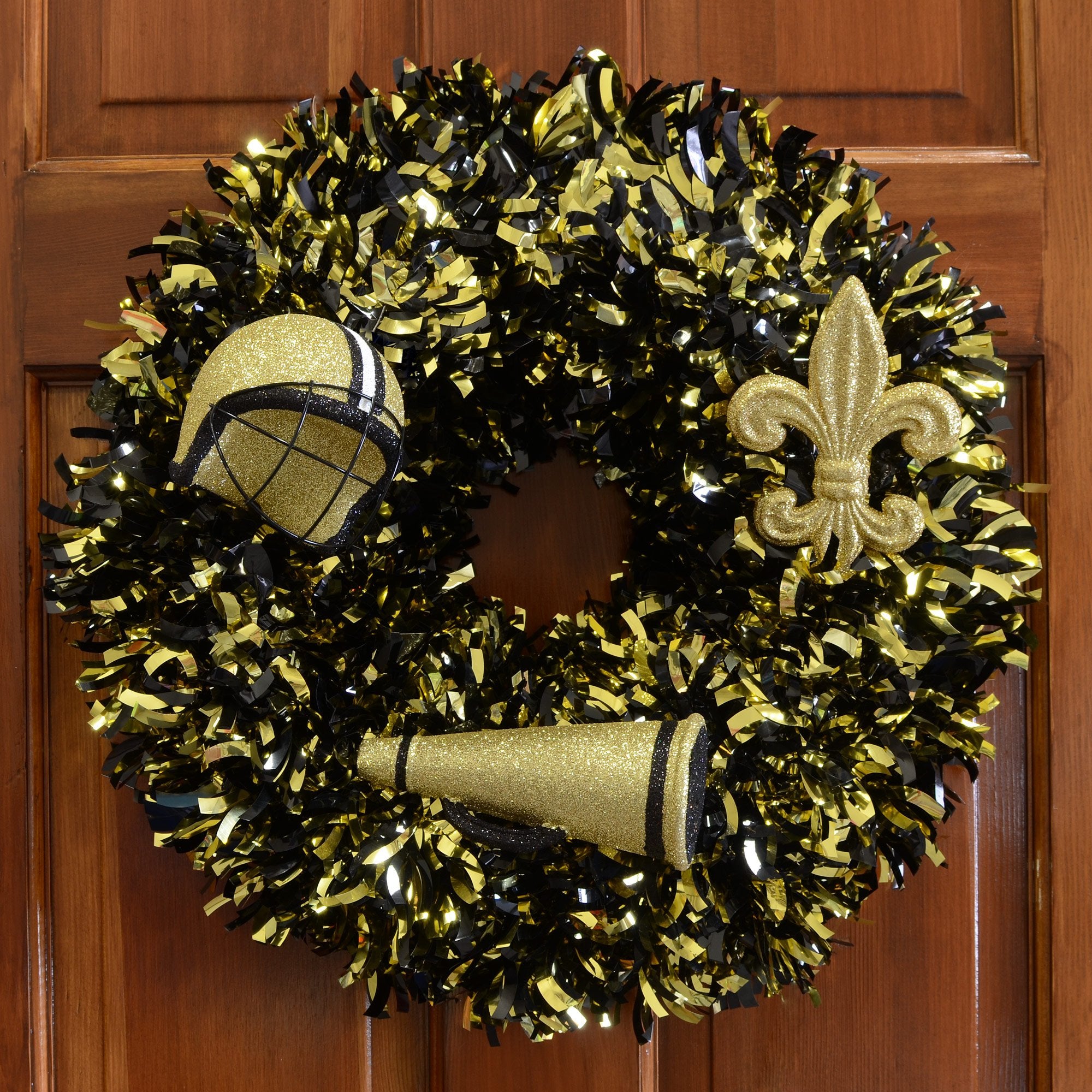 Gold Glitter Fleur De Lis Pick: 6" Lifestyle Photo