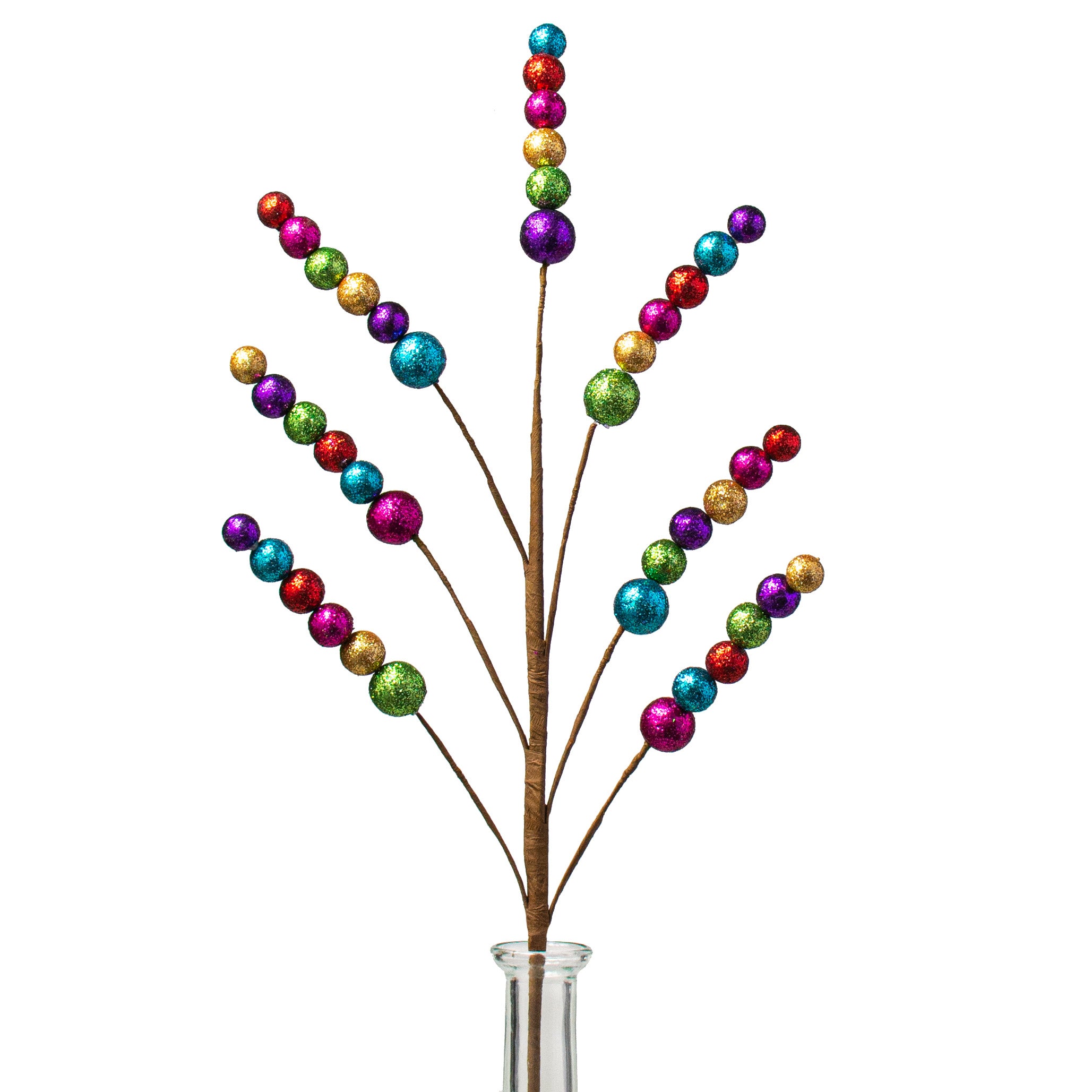 20" Graduated Glitter Bead Spray: Rainbow Item Number: XS5724MF