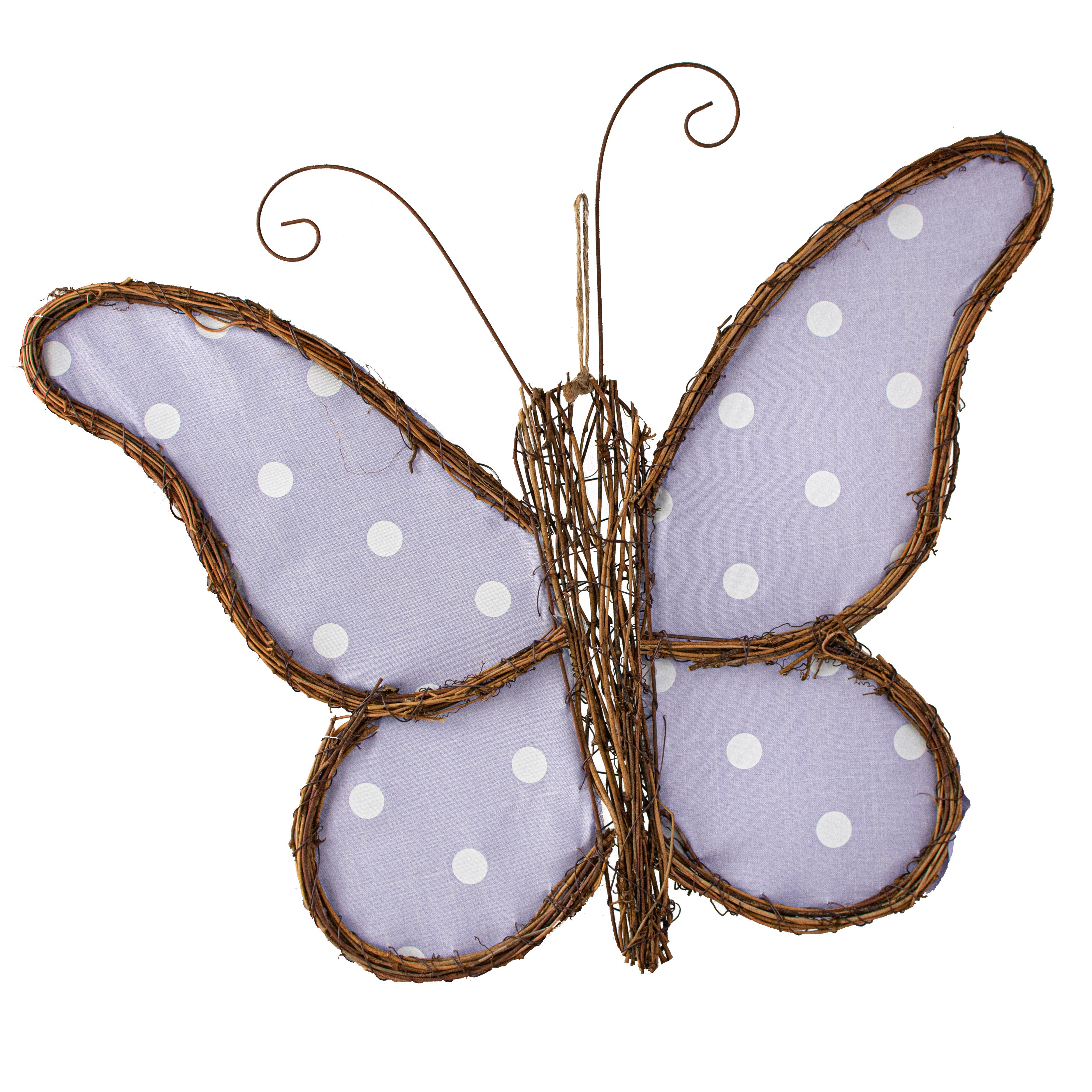 22" Grapevine Hanger: Lavender Butterfly Item Number: KG3007