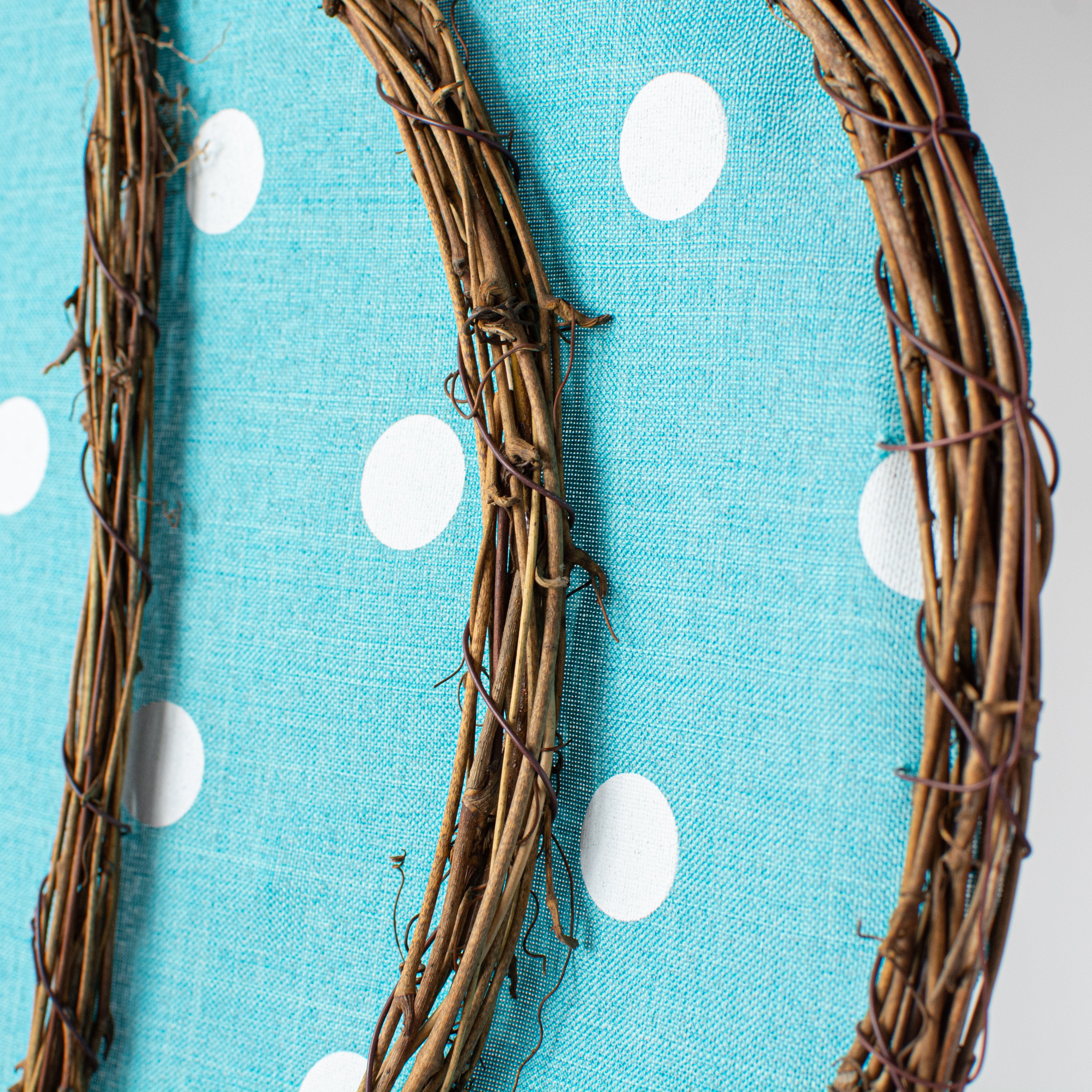 16" Grapevine Hanger: Light Teal Pumpkin detail photo 3
