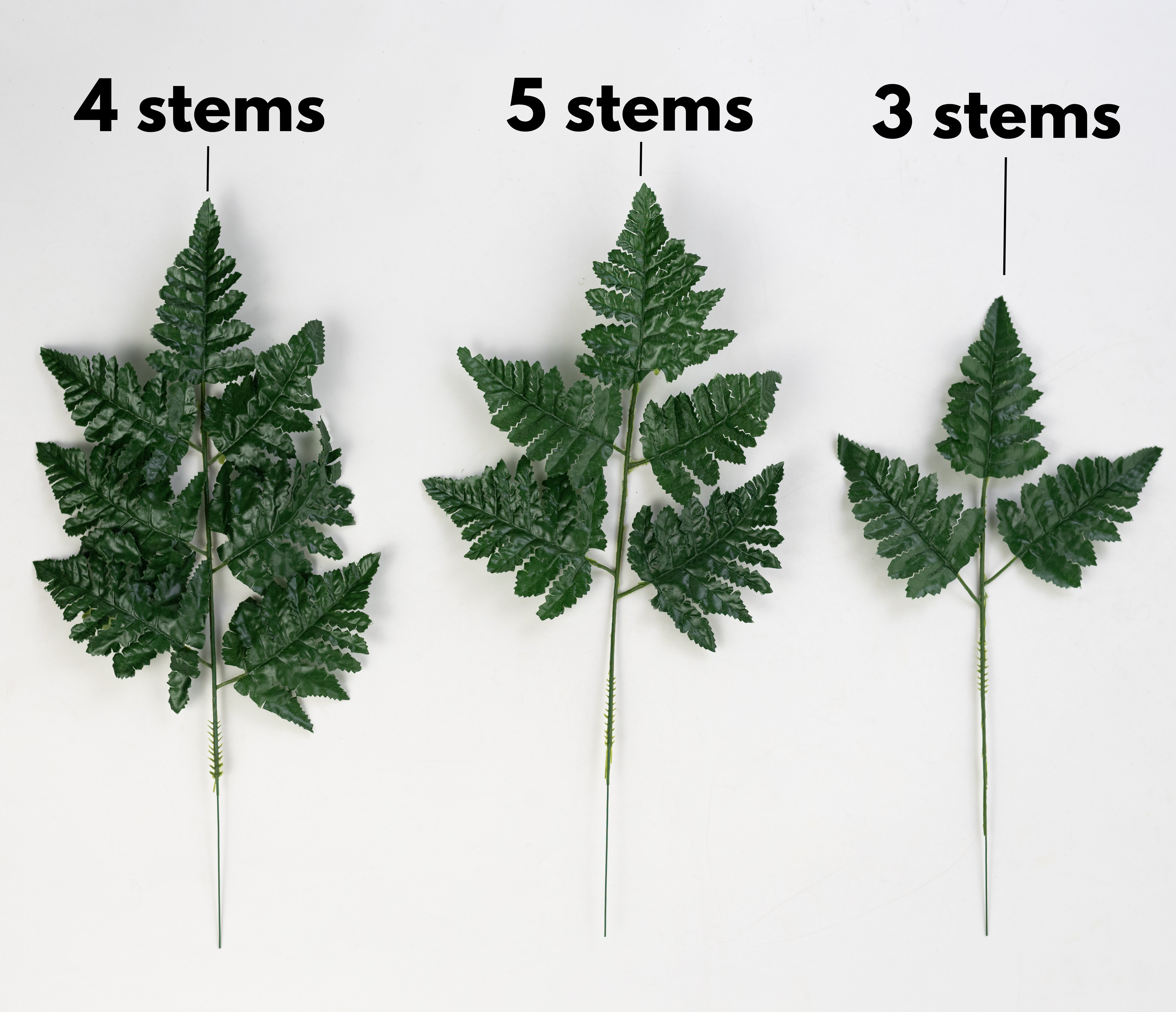16" Green Leather Leaf Fern Picks (12) detail photo 3