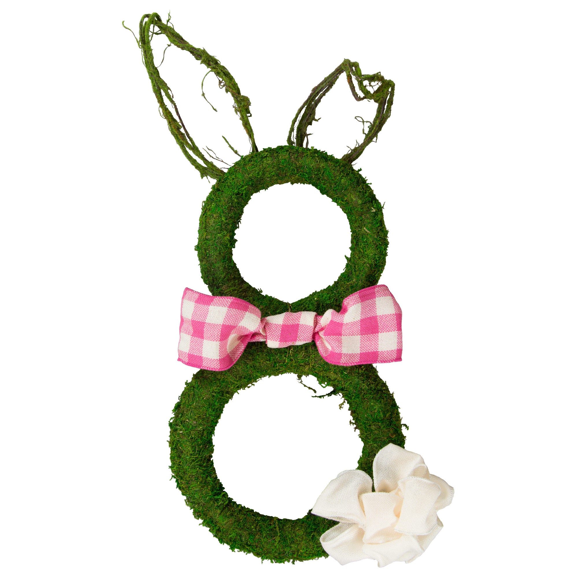 12" Green Moss Wreath detail photo 3