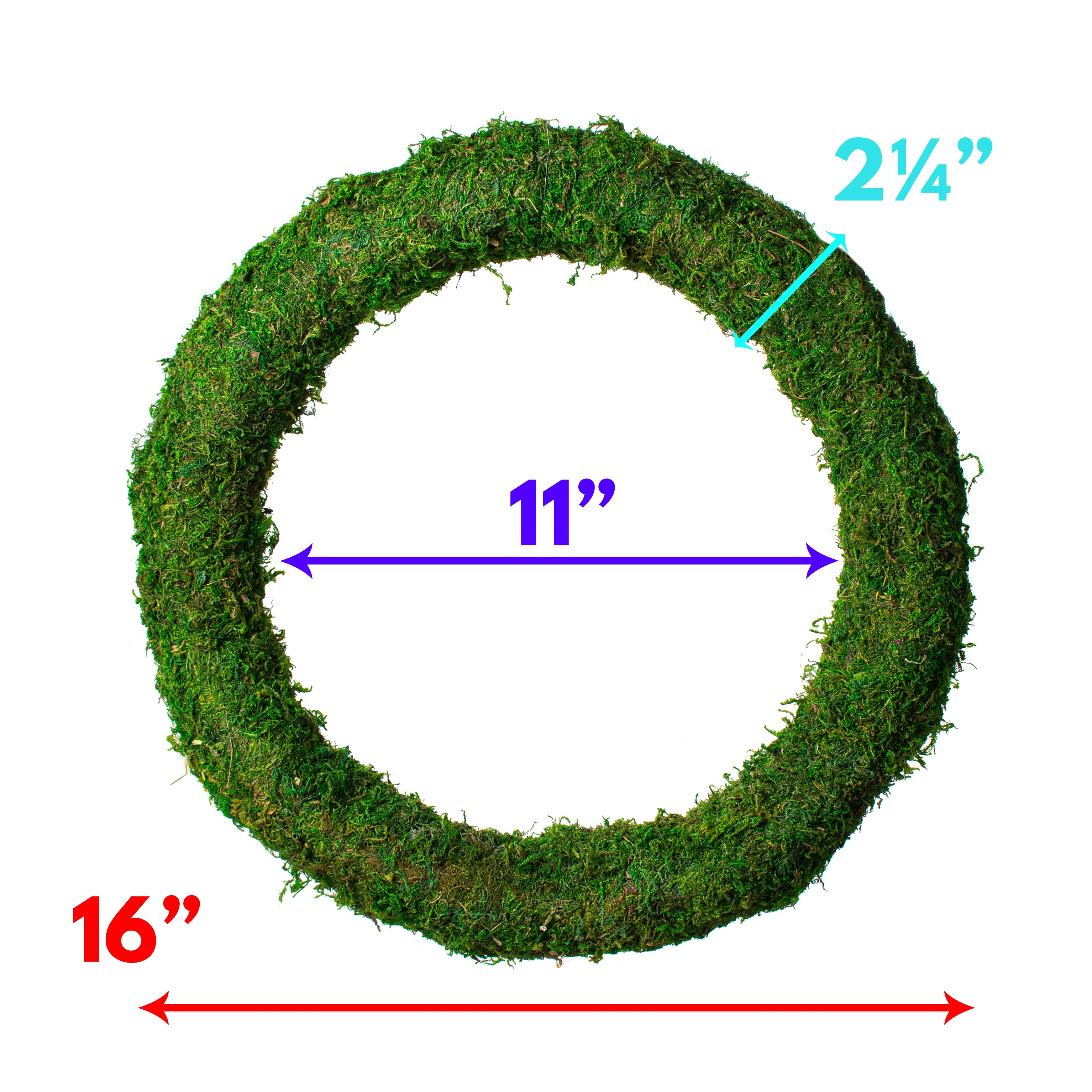 16" Green Moss Wreath detail photo 5