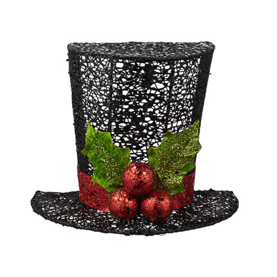 6" Half-a-Hat Glitter Mesh Top Hat Item Number: XC8315