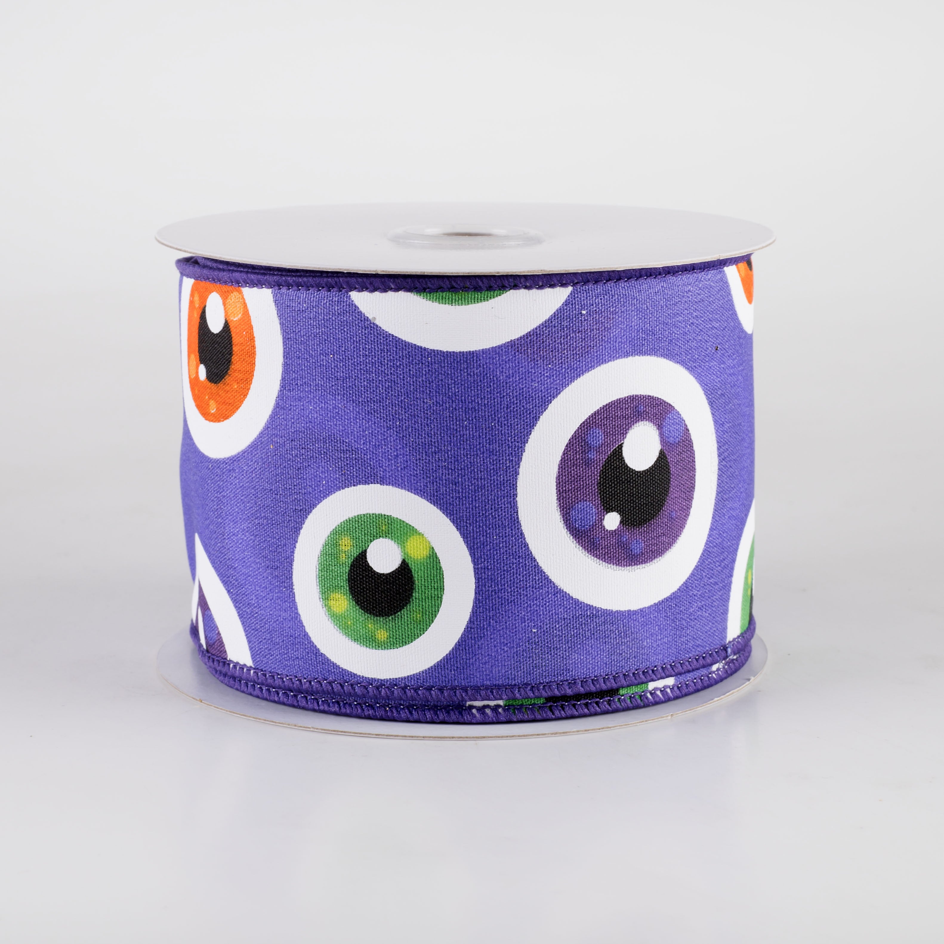 2.5" Halloween Google Eyeballs Ribbon: Purple (10 Yards) Item Number: 58440-40-11