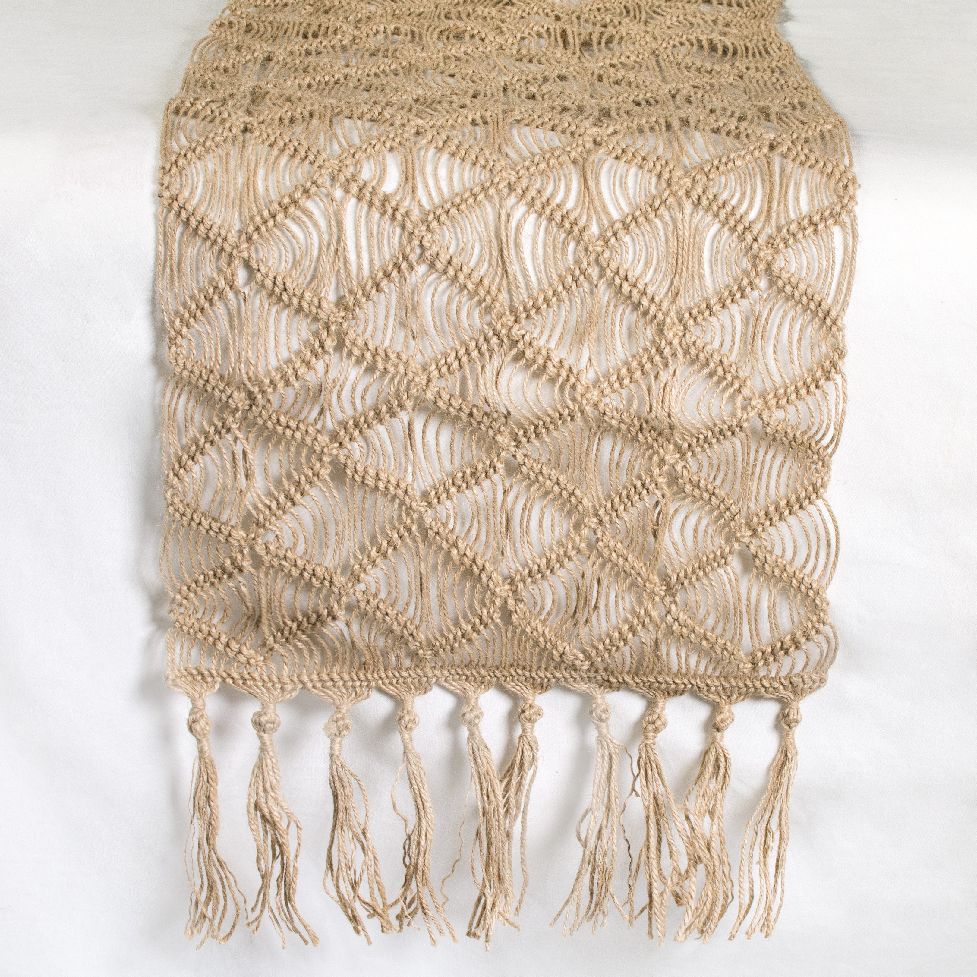 72" Handmade Macramé Table Runner Item Number: J43-R12