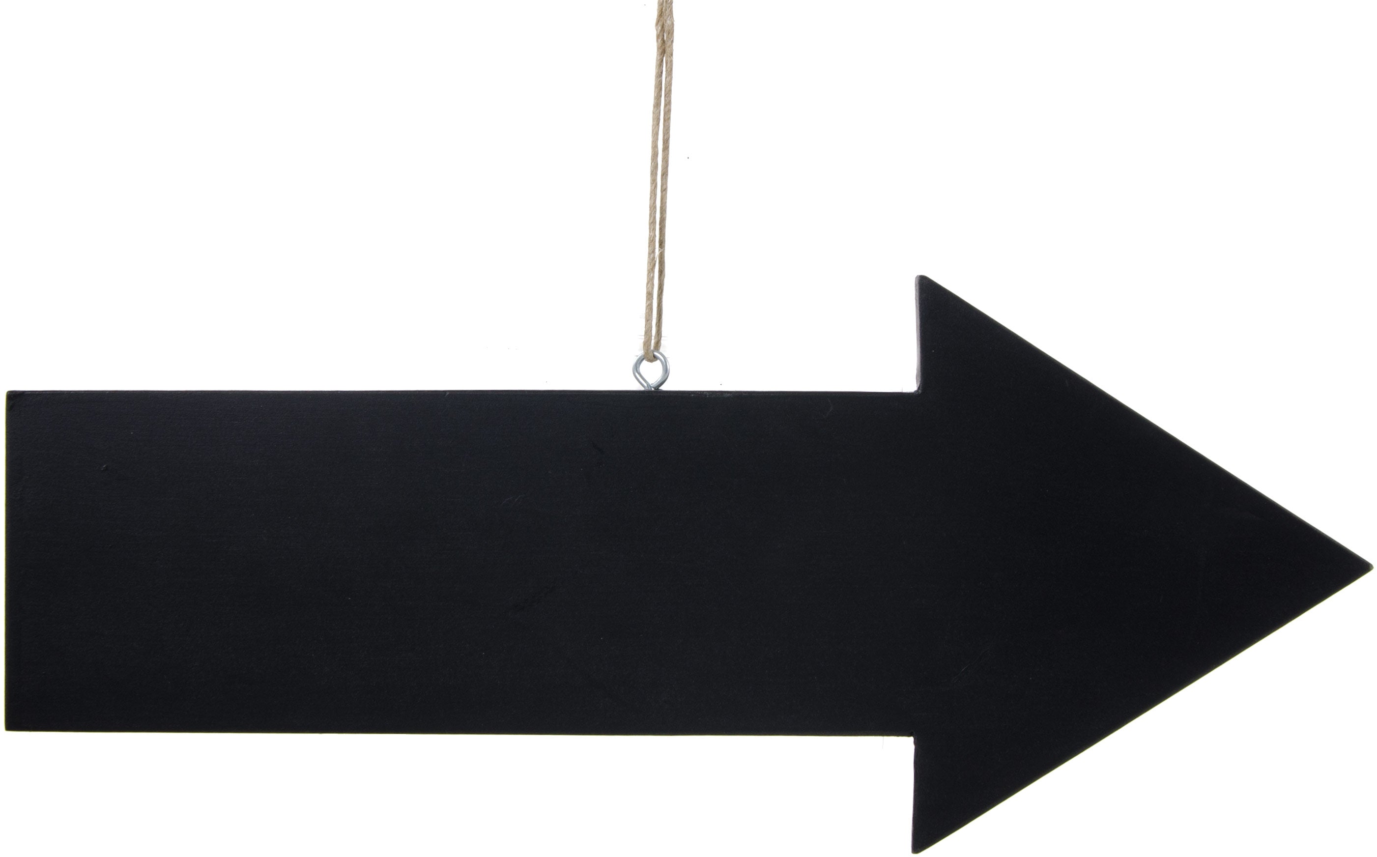 Hanging Black Chalkboard Arrow Sign (12" x 5") Item Number: CBA0641