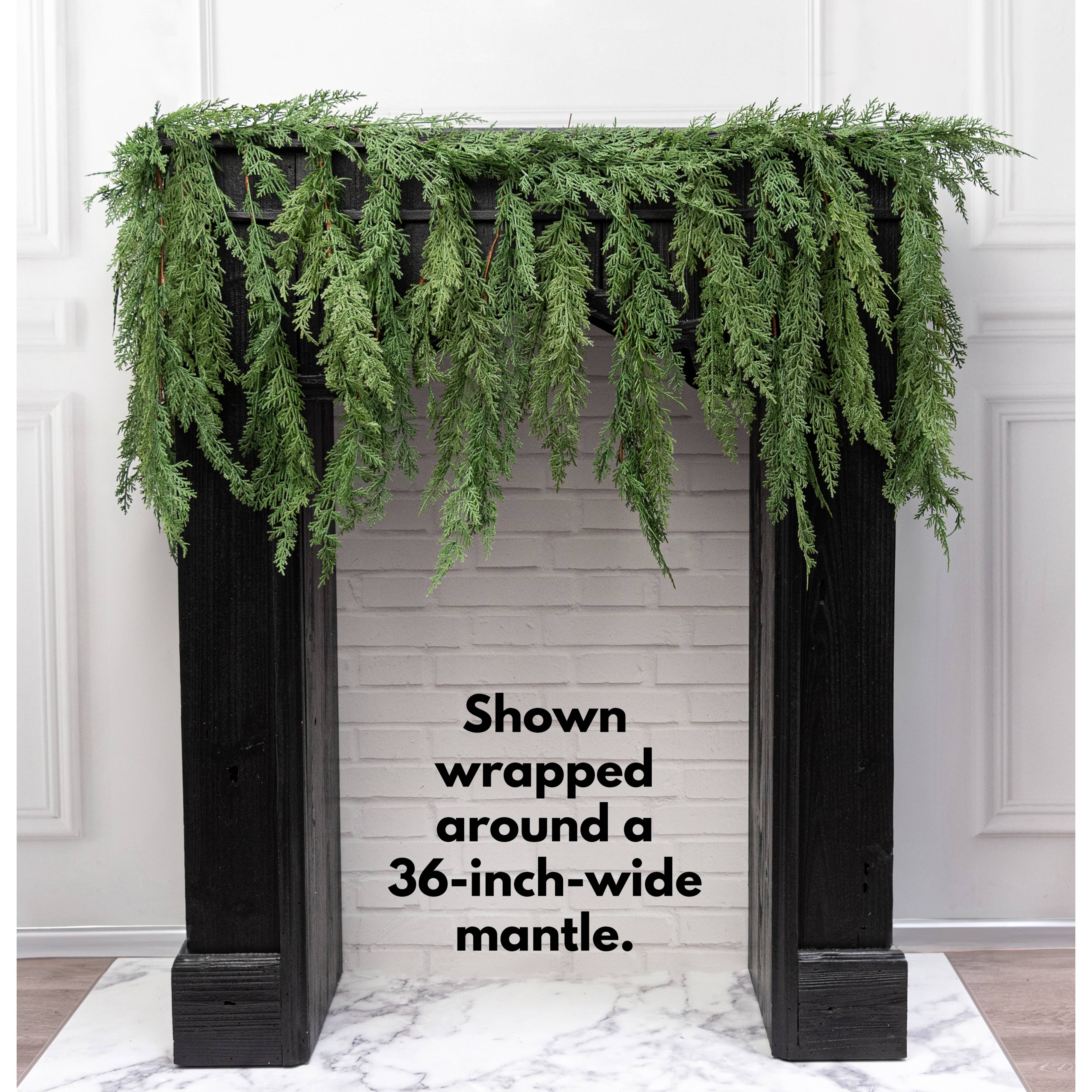 6' Hanging Faux Cedar Arborvitae Garland Lifestyle Photo