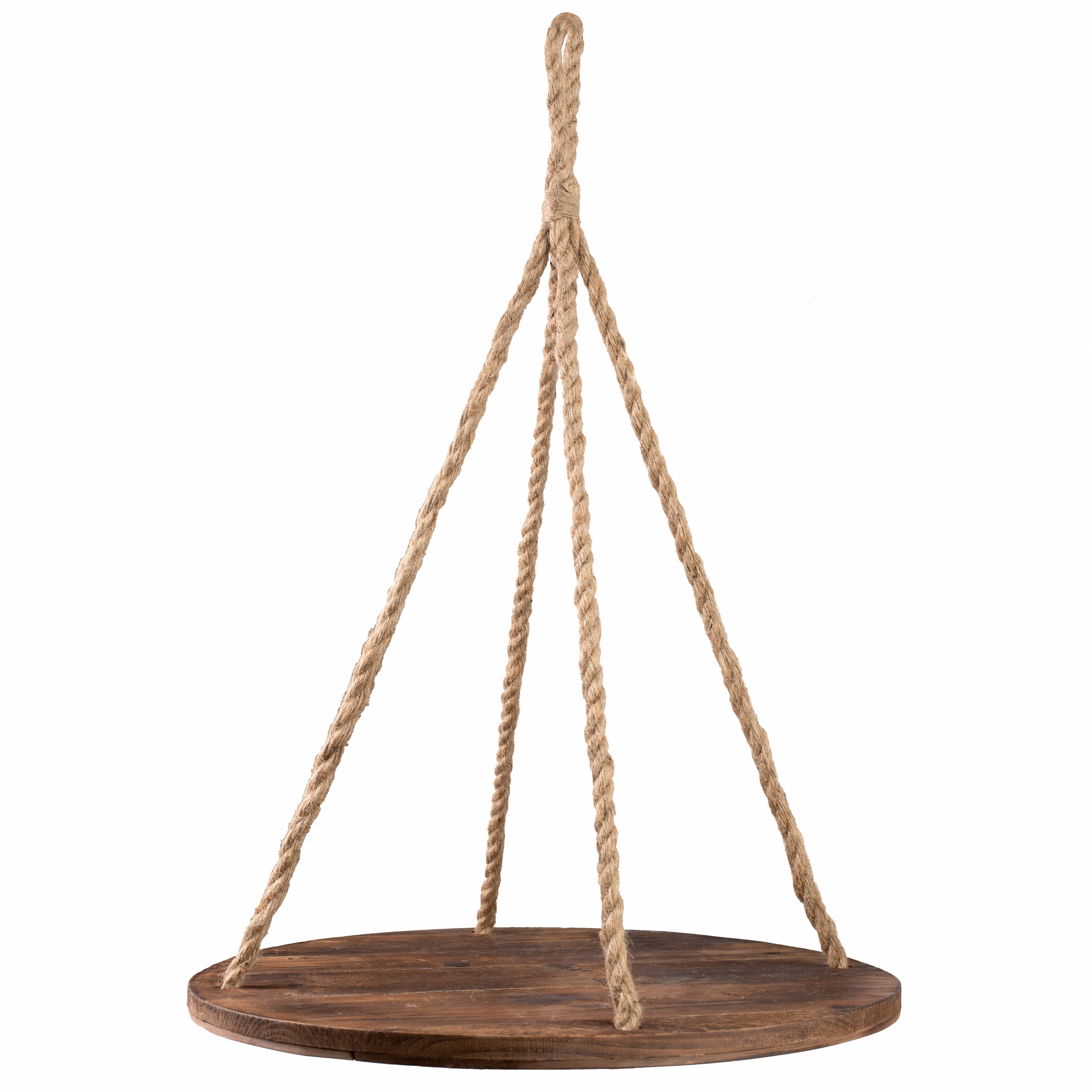 22" Hanging Wood Table: Round Item Number: AN1127