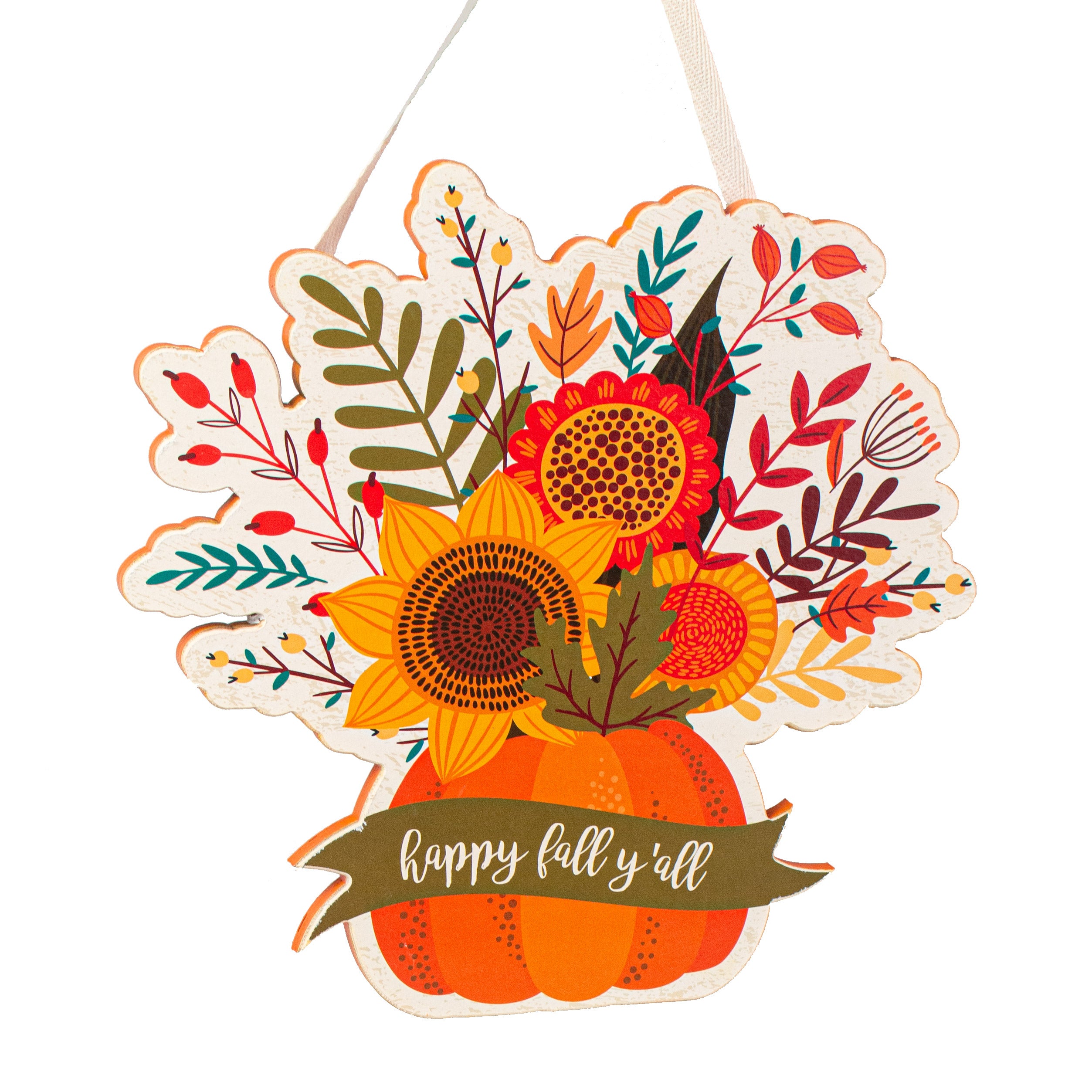 10" Happy Fall Y'all Hanging Sign Item Number: 109876