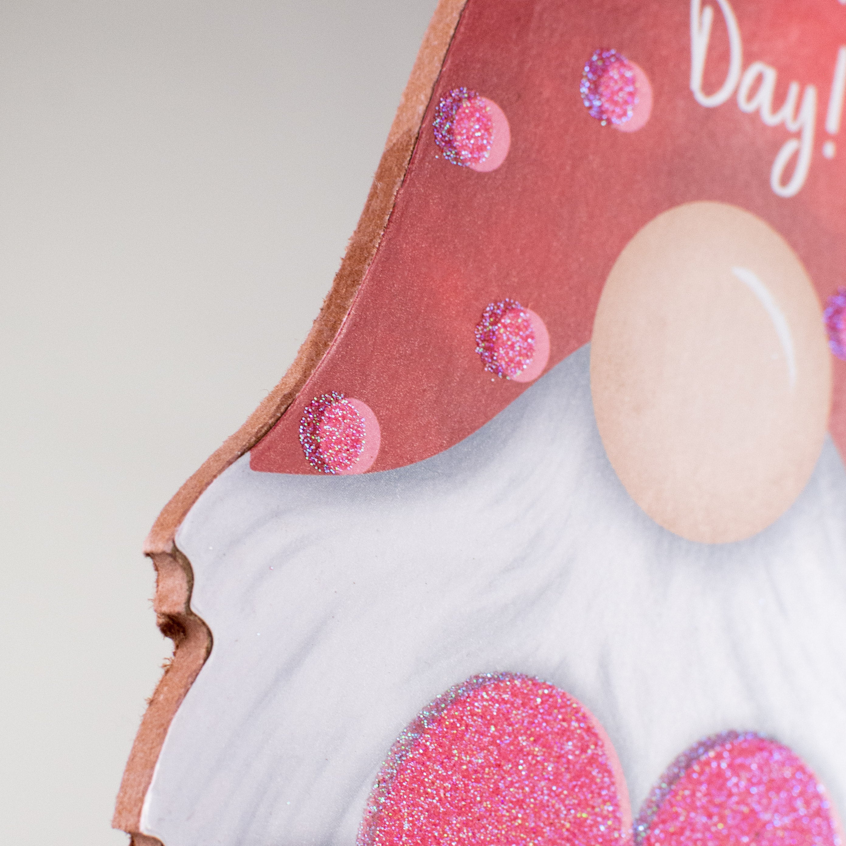 13" Happy Valentine's Day Gnome Shape Sign detail photo 3