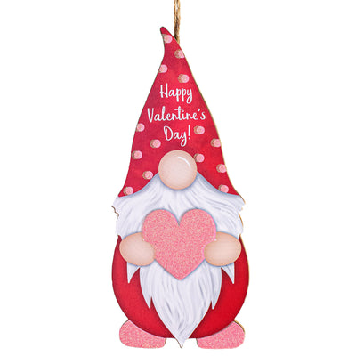 13" Happy Valentine's Day Gnome Shape Sign Item Number: AP8901