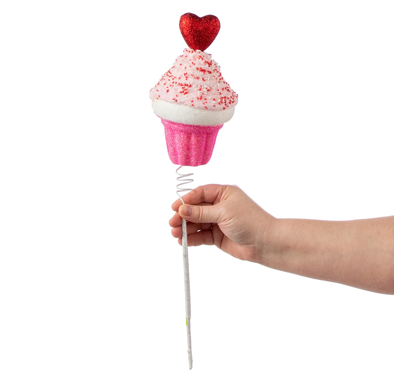 18" Heart Cupcake Pick: Pink & Red detail photo 3