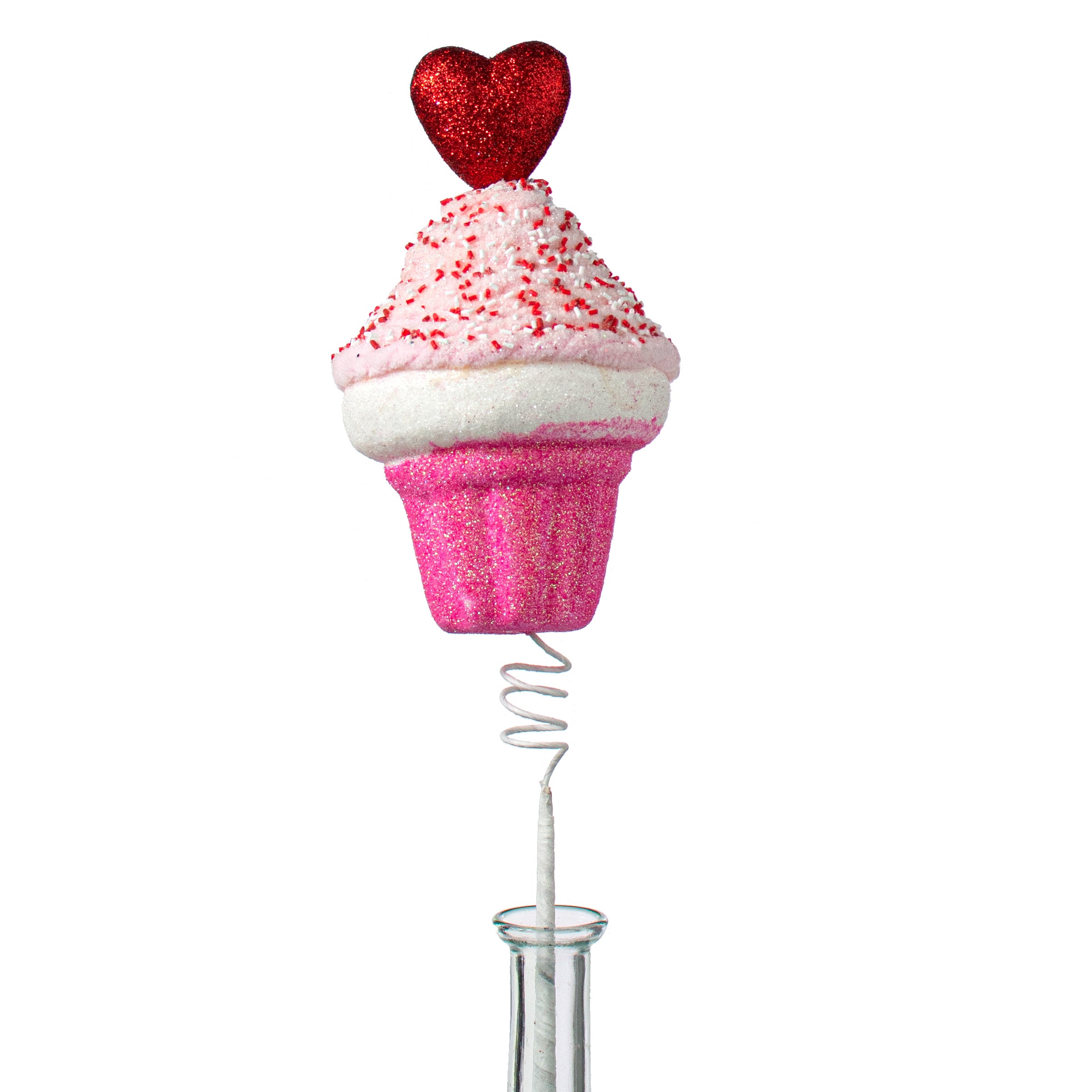18" Heart Cupcake Pick: Pink & Red Item Number: 63195PKRD