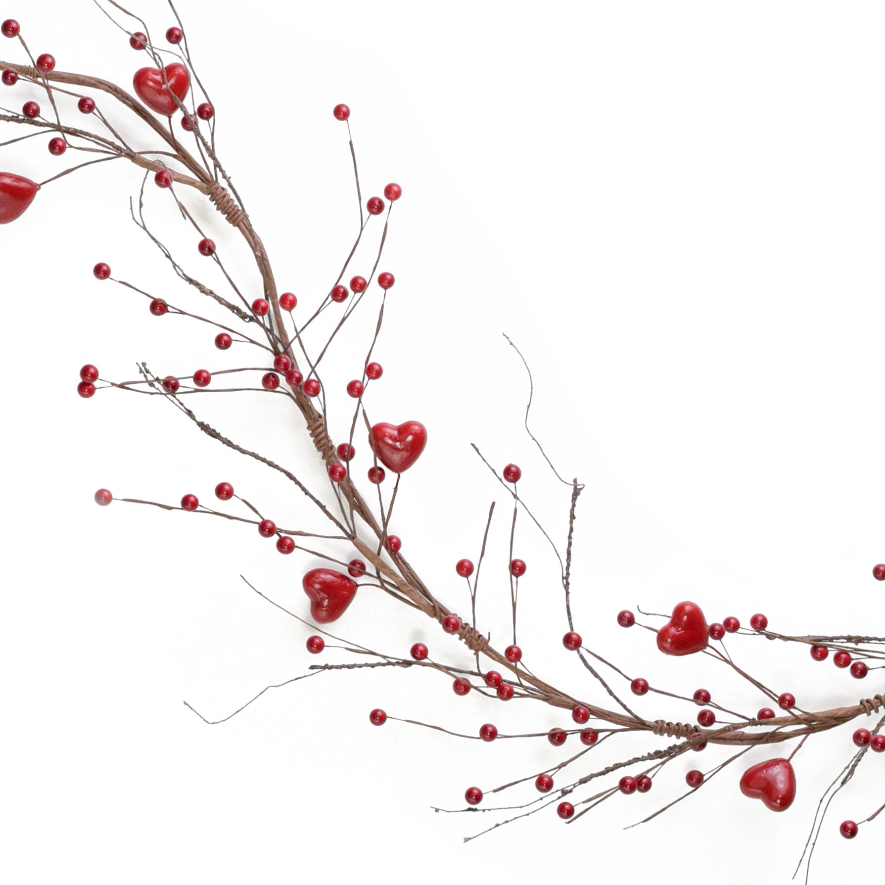 4.5' Hearts & Berries Garland: Red Item Number: 31251