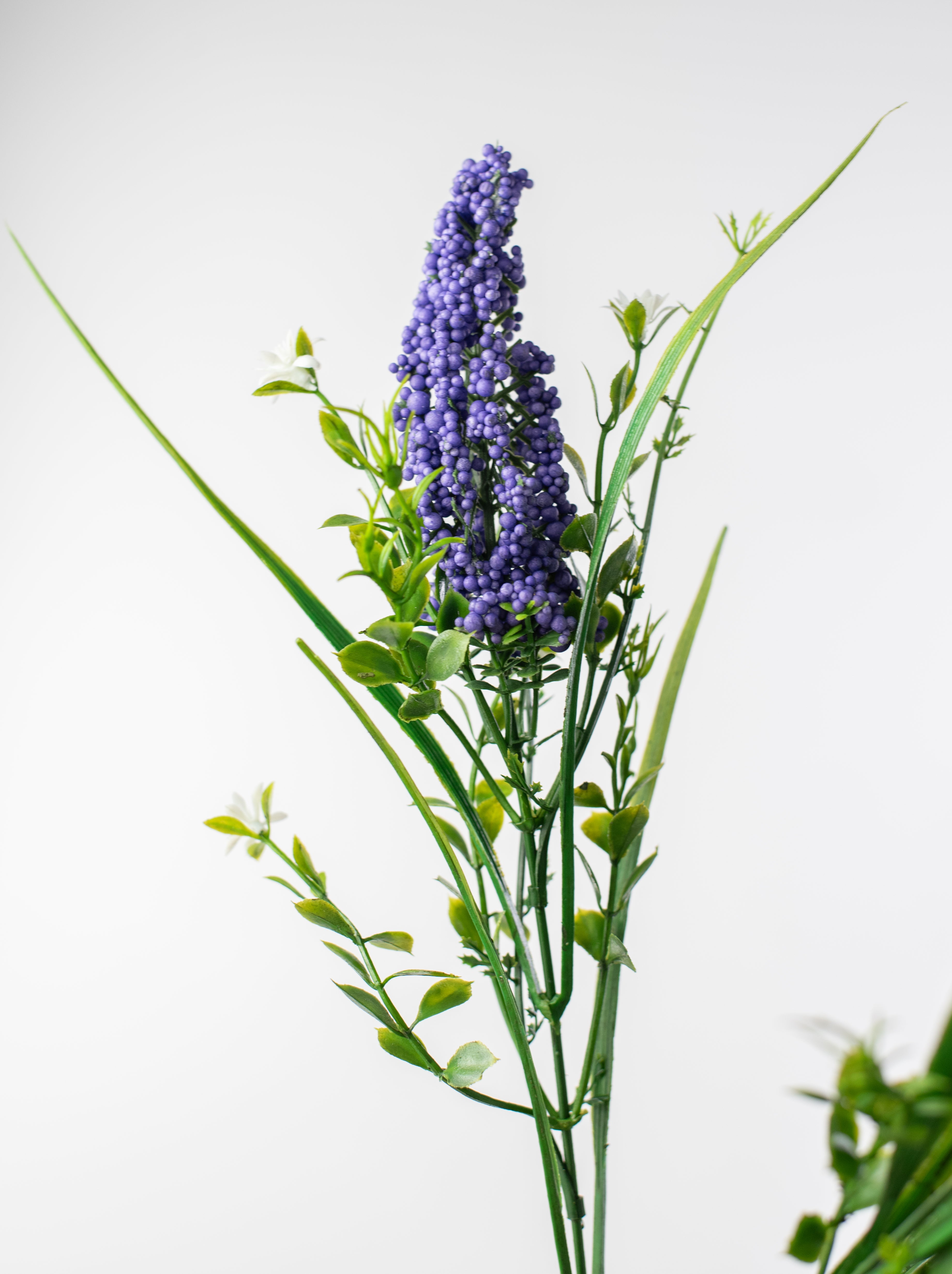 22" Heather Bush: Purple (7 Stem) detail photo 4