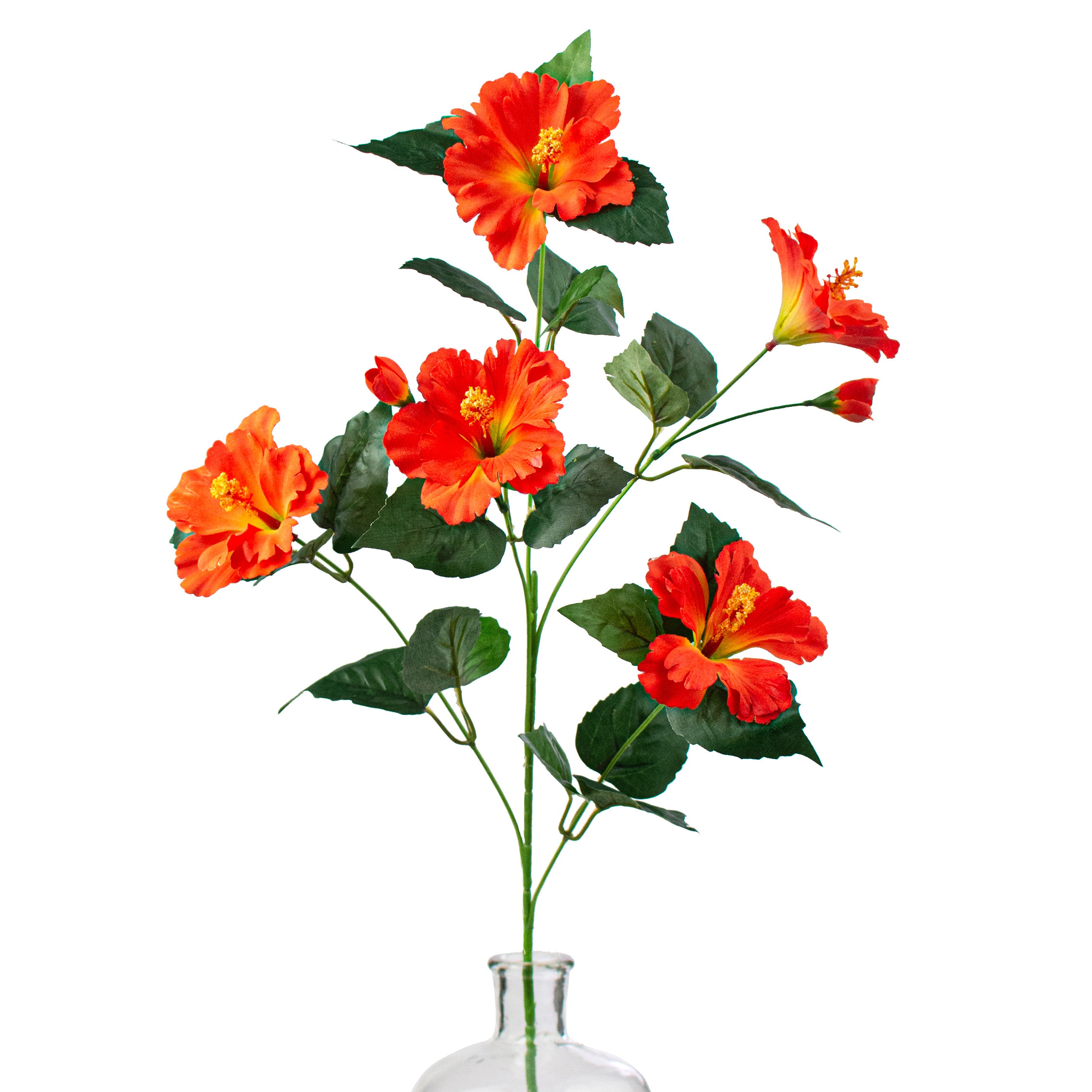 28" Hibiscus Spray: Orange Item Number: 63339OR