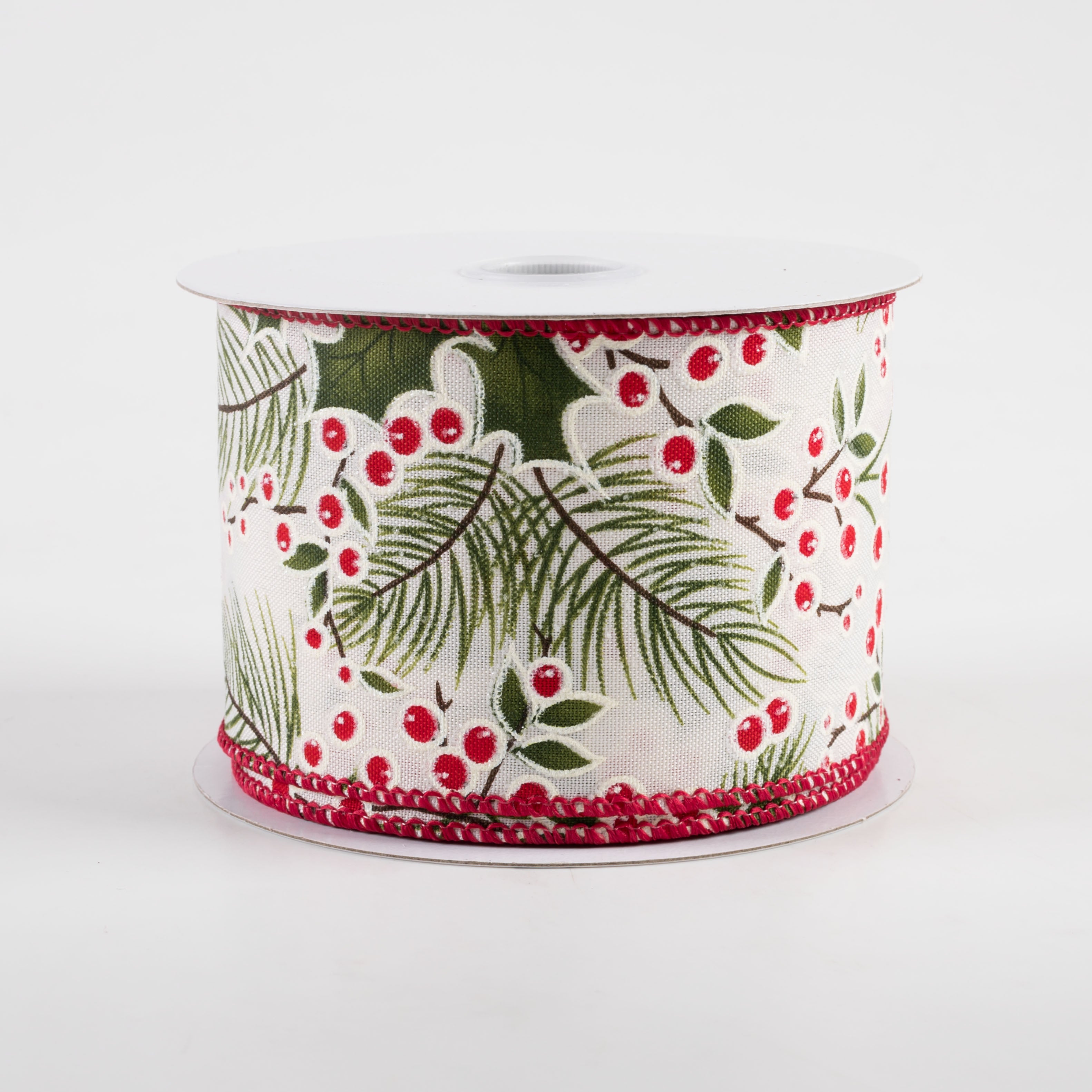 2.5" Holly Berry Ribbon: Red (10 Yards) Item Number: 71365-40-13