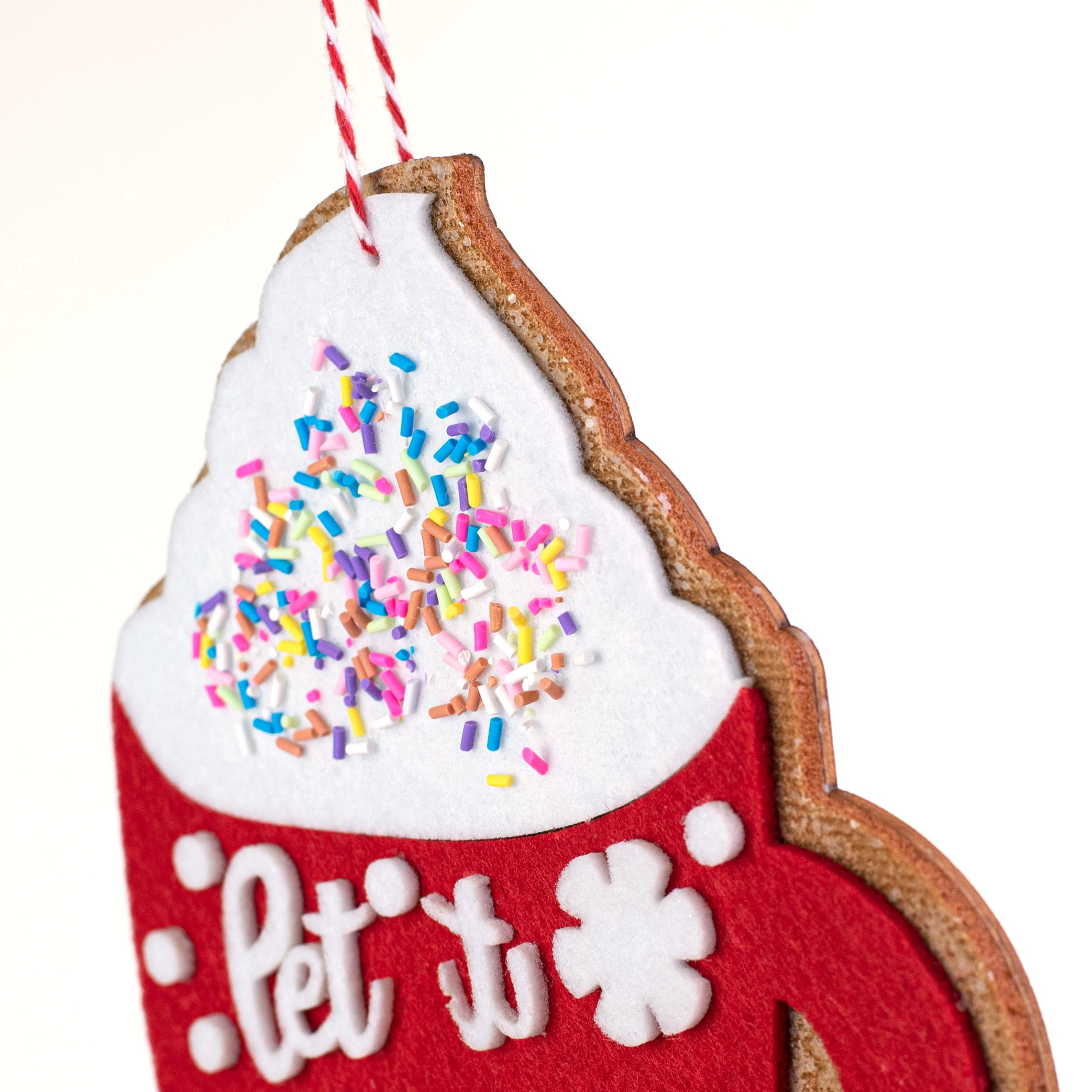 7" Hot Cocoa Ornament detail photo 3
