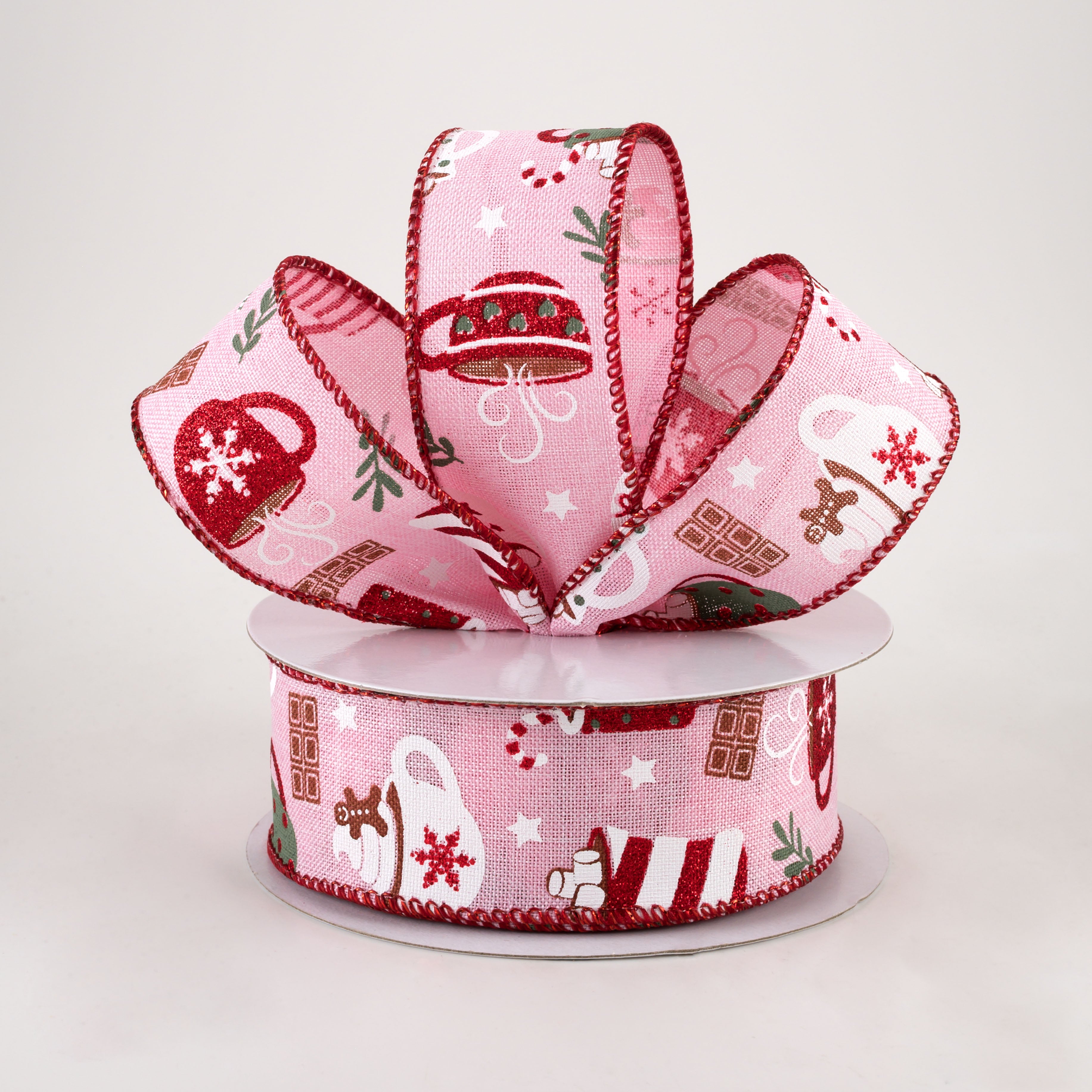 1.5" Hot Cocoa Ribbon: Light Pink (10 Yards) Lifestyle Photo
