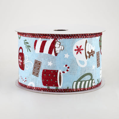 2.5" Hot Cocoa Ribbon: Pale Blue (10 Yards)