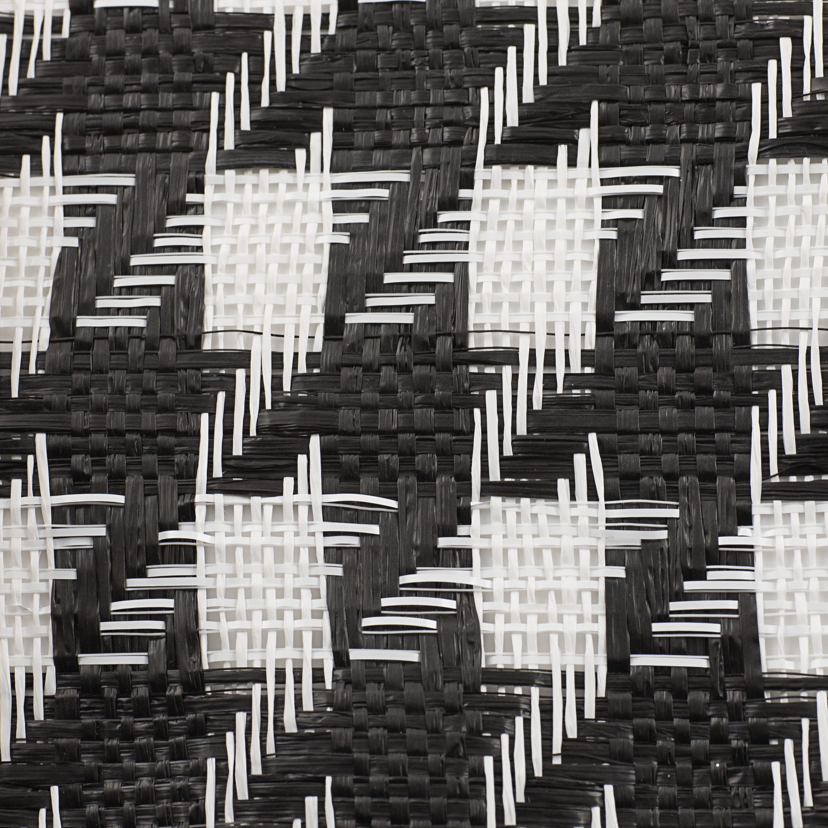 10" Houndstooth Woven Mesh: Black & White detail photo 3