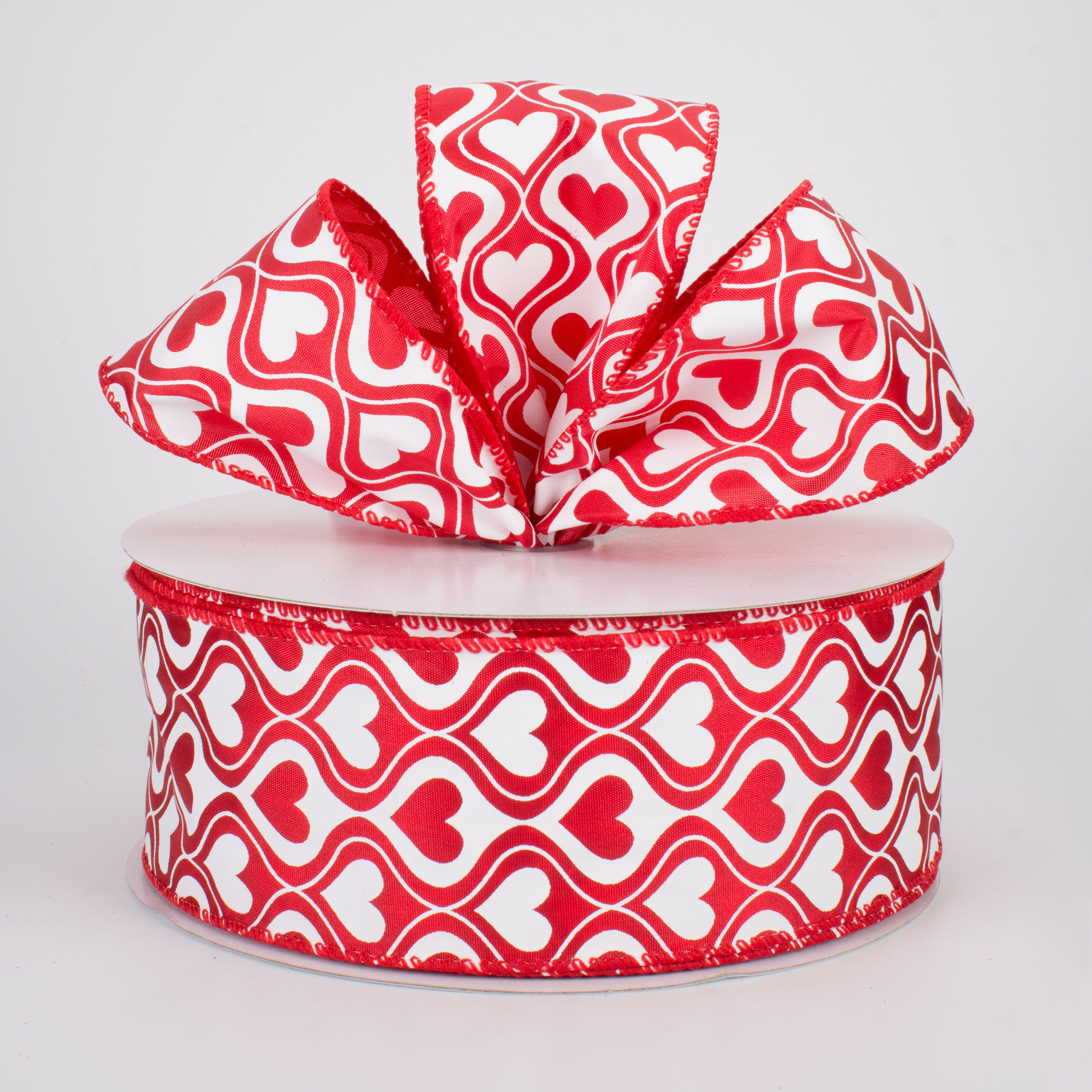 2.5" Hourglass Hearts Ribbon (50 Yards) Lifestyle Photo