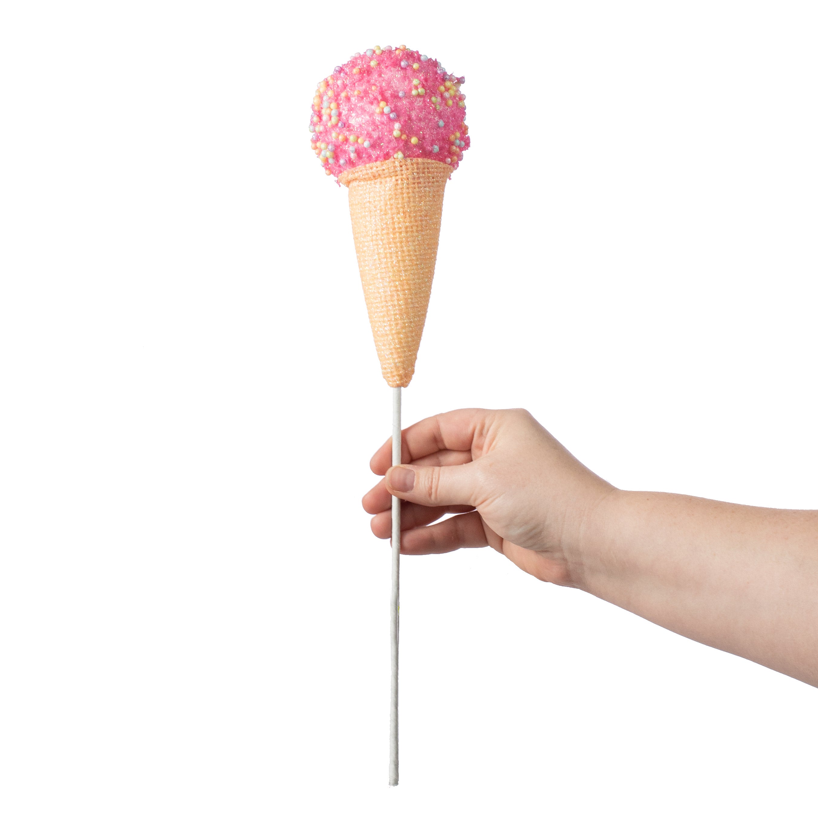 16" Ice Cream Cone Pick: Pink detail photo 3