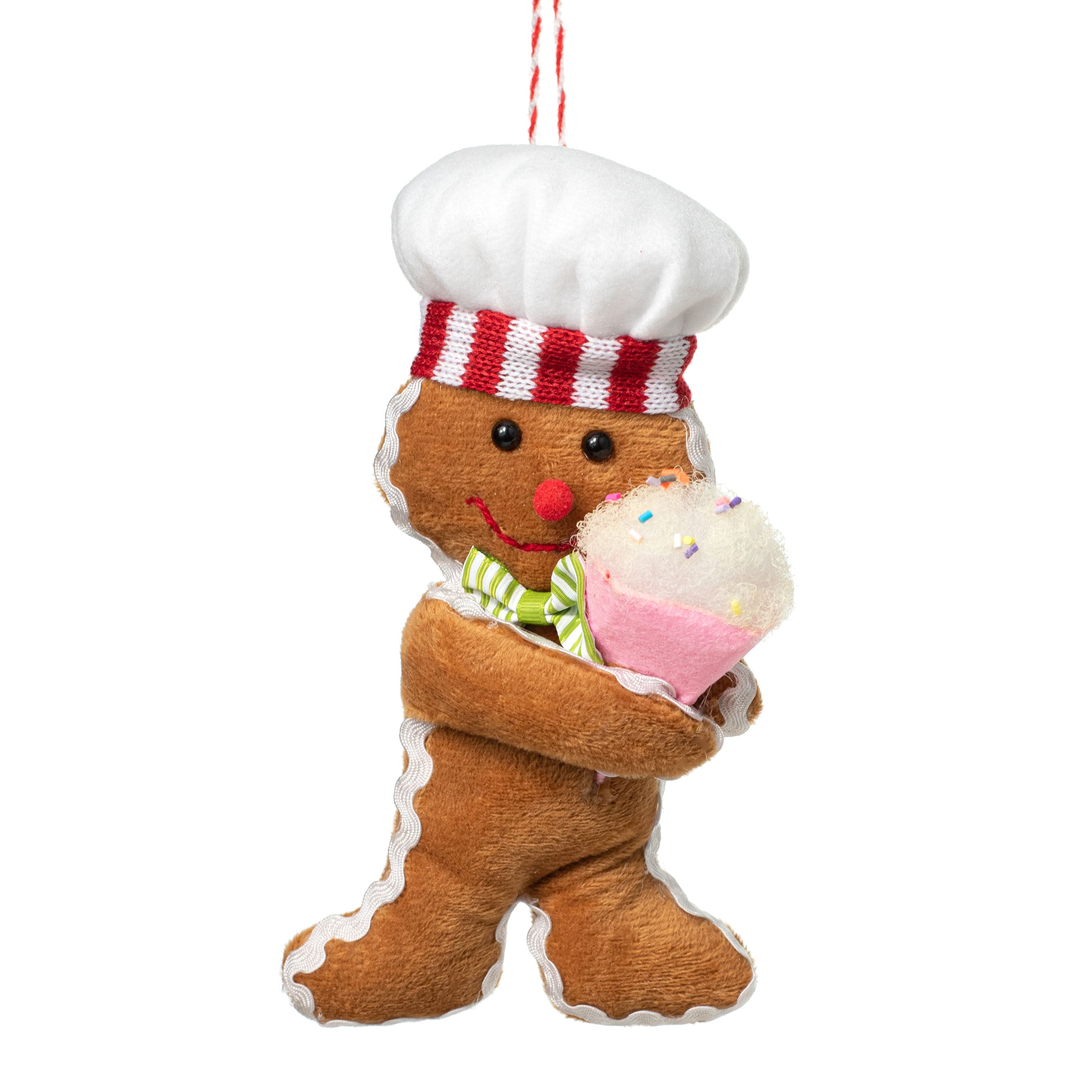 7" Ice Cream Gingerbread Ornament Item Number: 84443BN