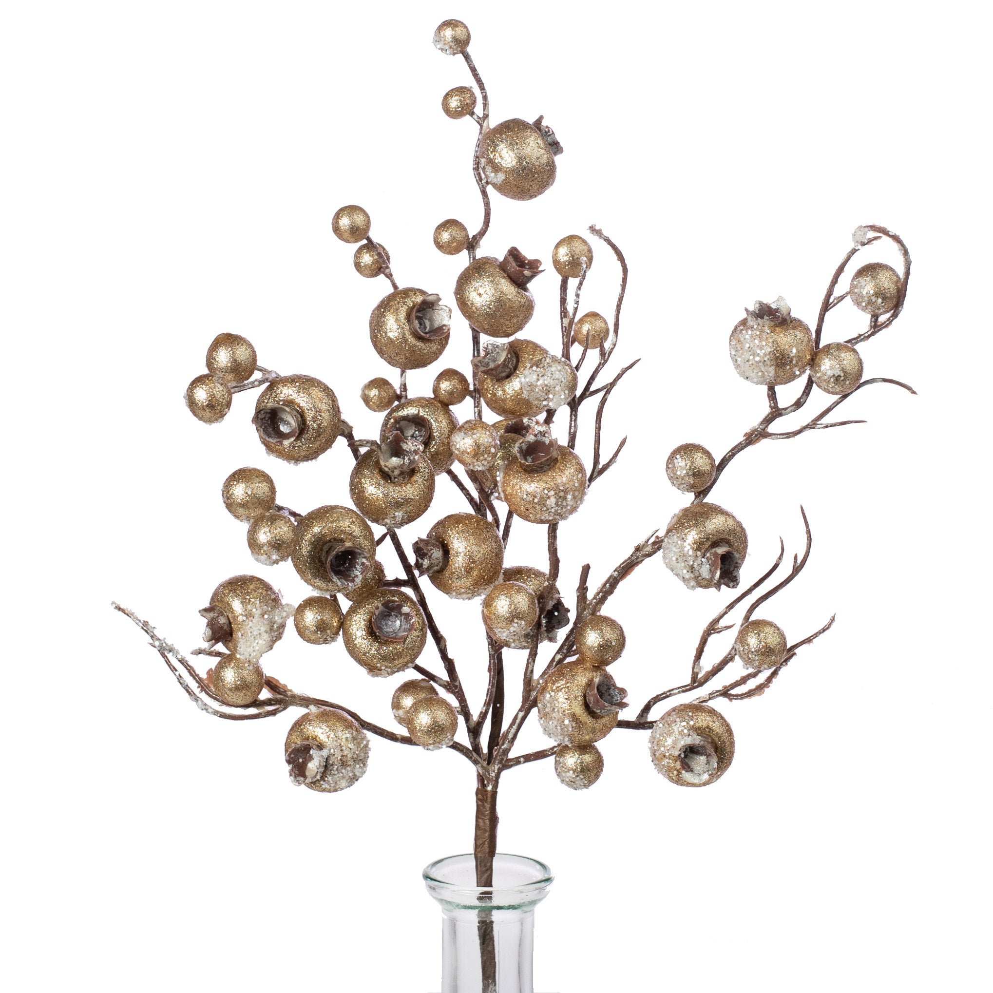 15" Iced Crabapple Berry Pick: Champagne Item Number: 260398