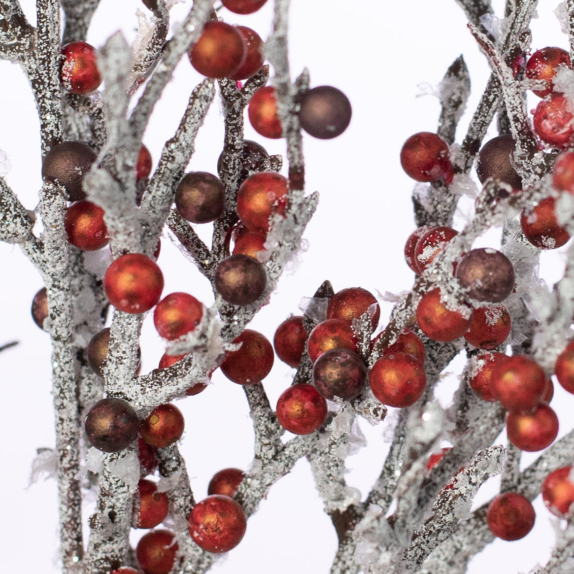 21" Iced Glitter Peppercorn Berry Twig Bush Lifestyle Photo