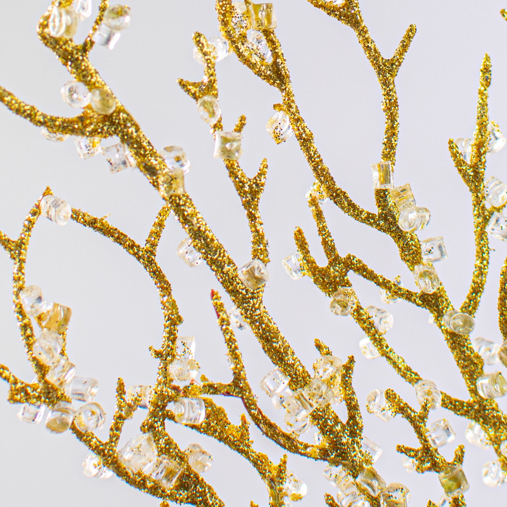 21" Iced Twig Spray: Gold Lifestyle Photo