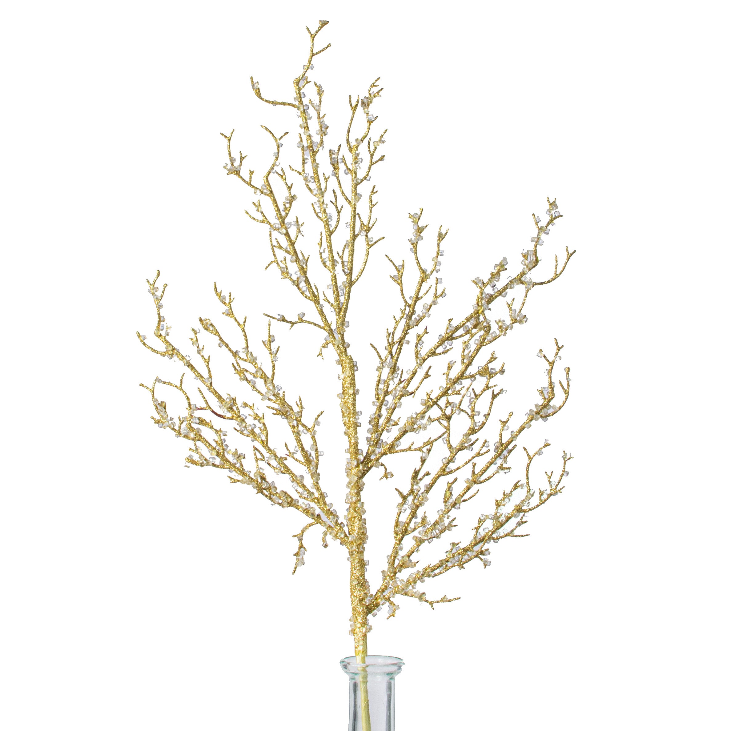 21" Iced Twig Spray: Gold Item Number: 202193