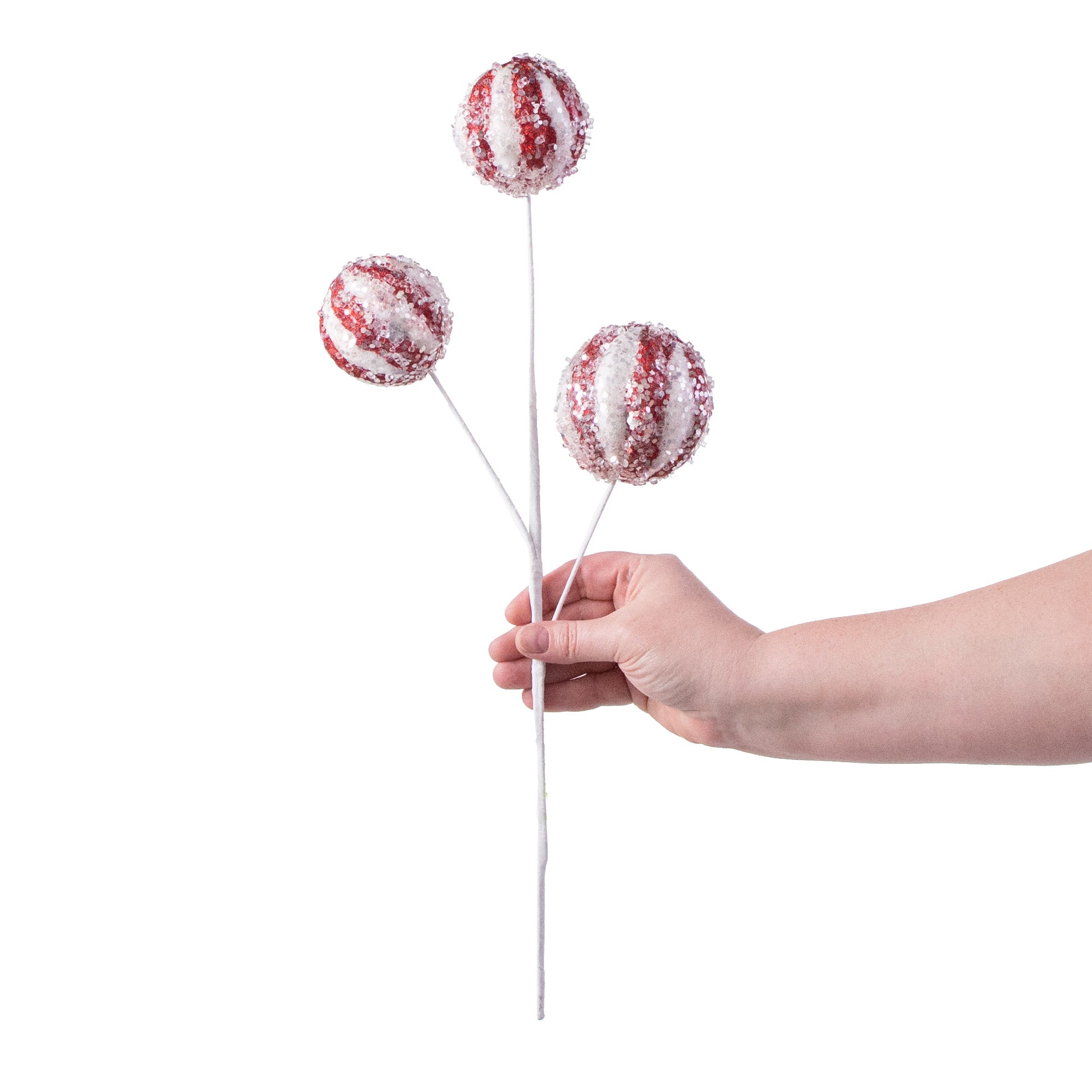18" Icy Ball Pick: Red & White detail photo 3