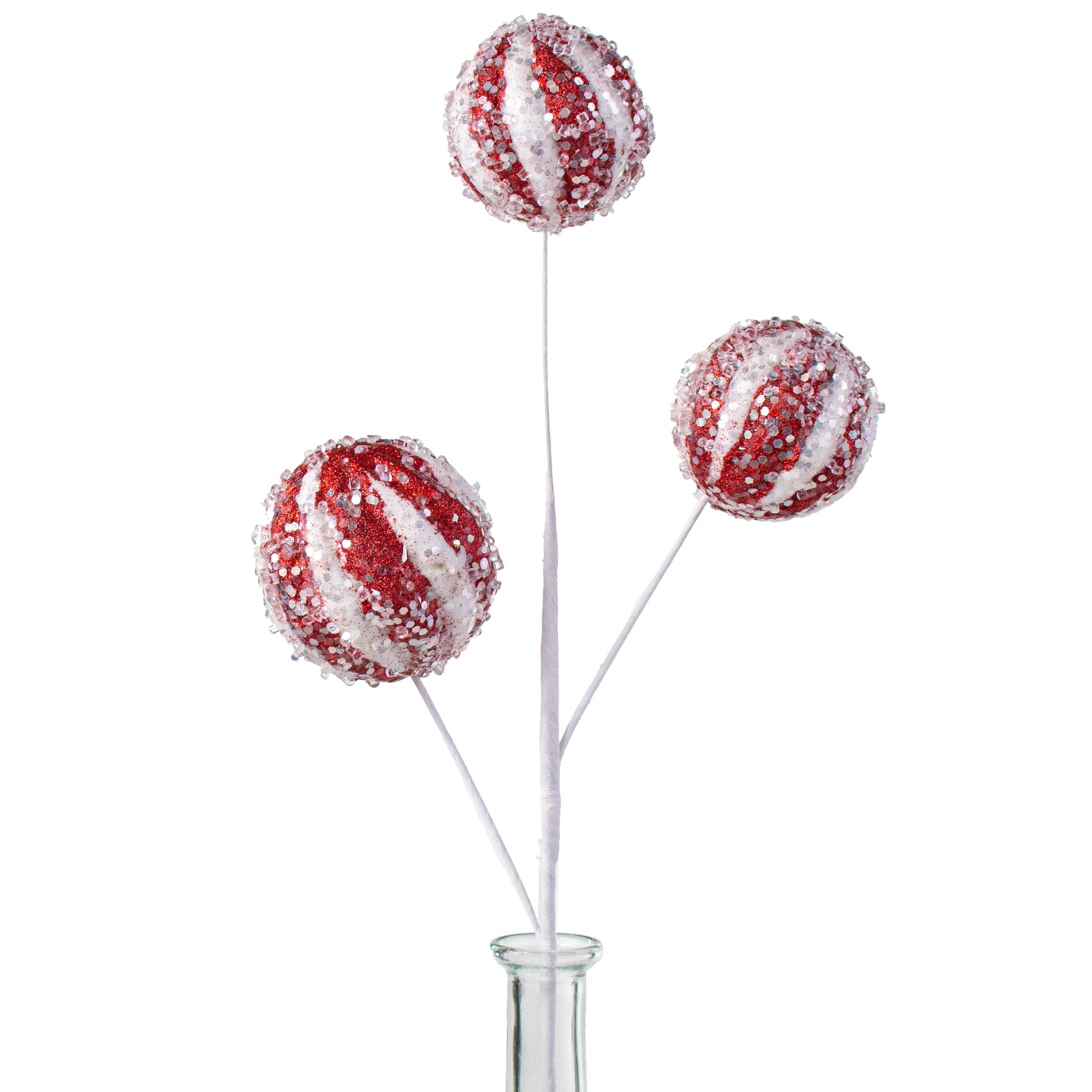 18" Icy Ball Pick: Red & White Item Number: 85240RDWT