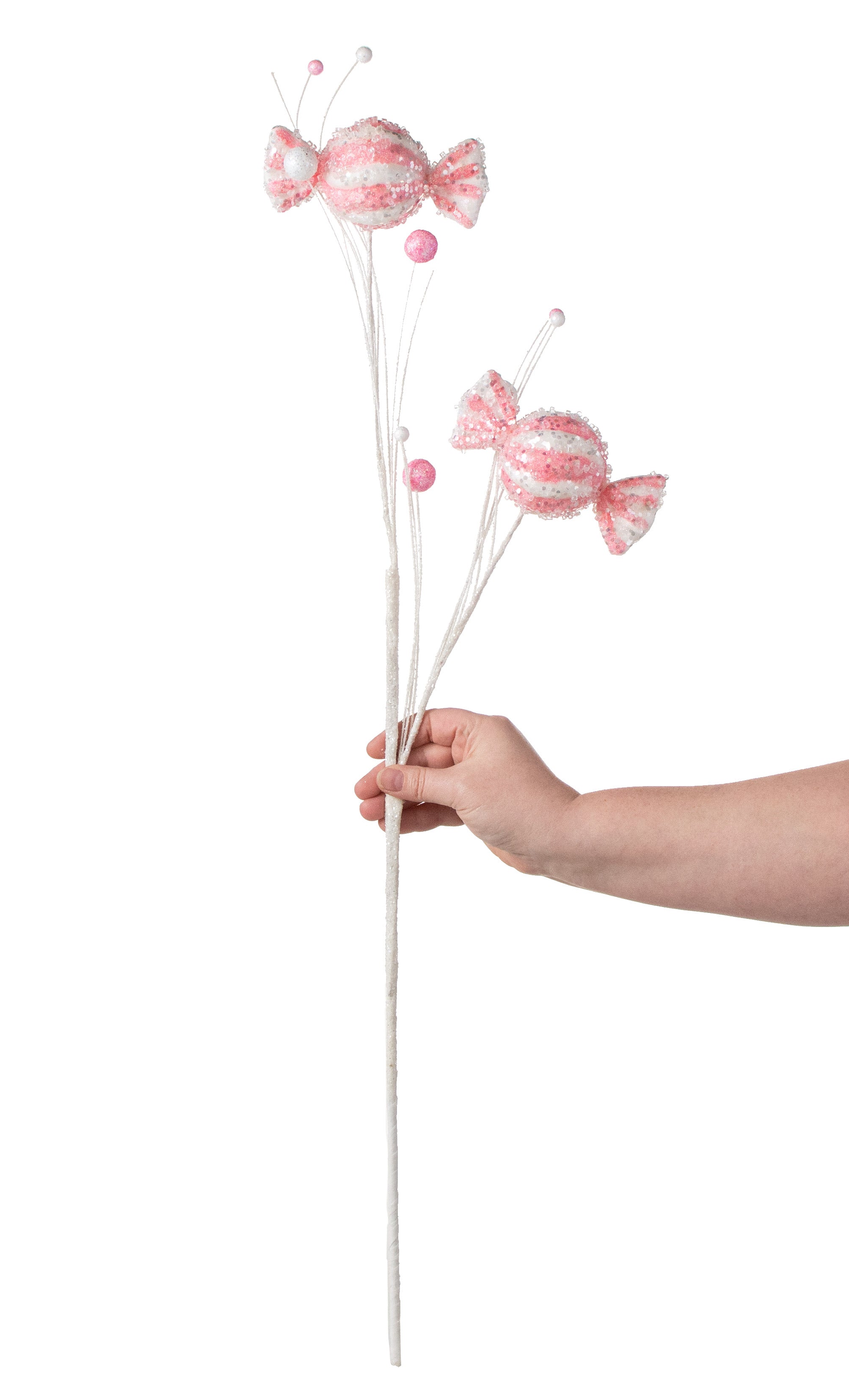 29" Icy Candy Spray: Pink & White detail photo 3