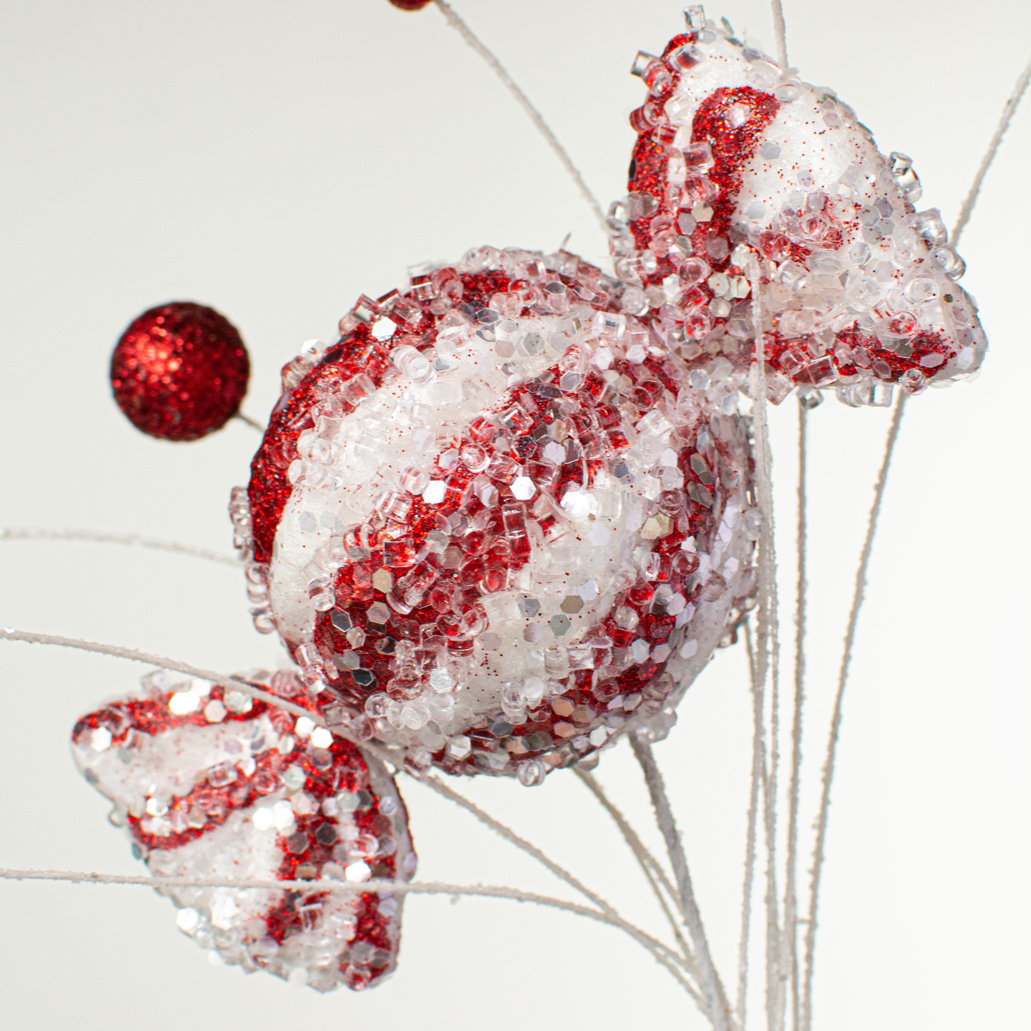 29" Icy Candy Spray: Red & White Lifestyle Photo