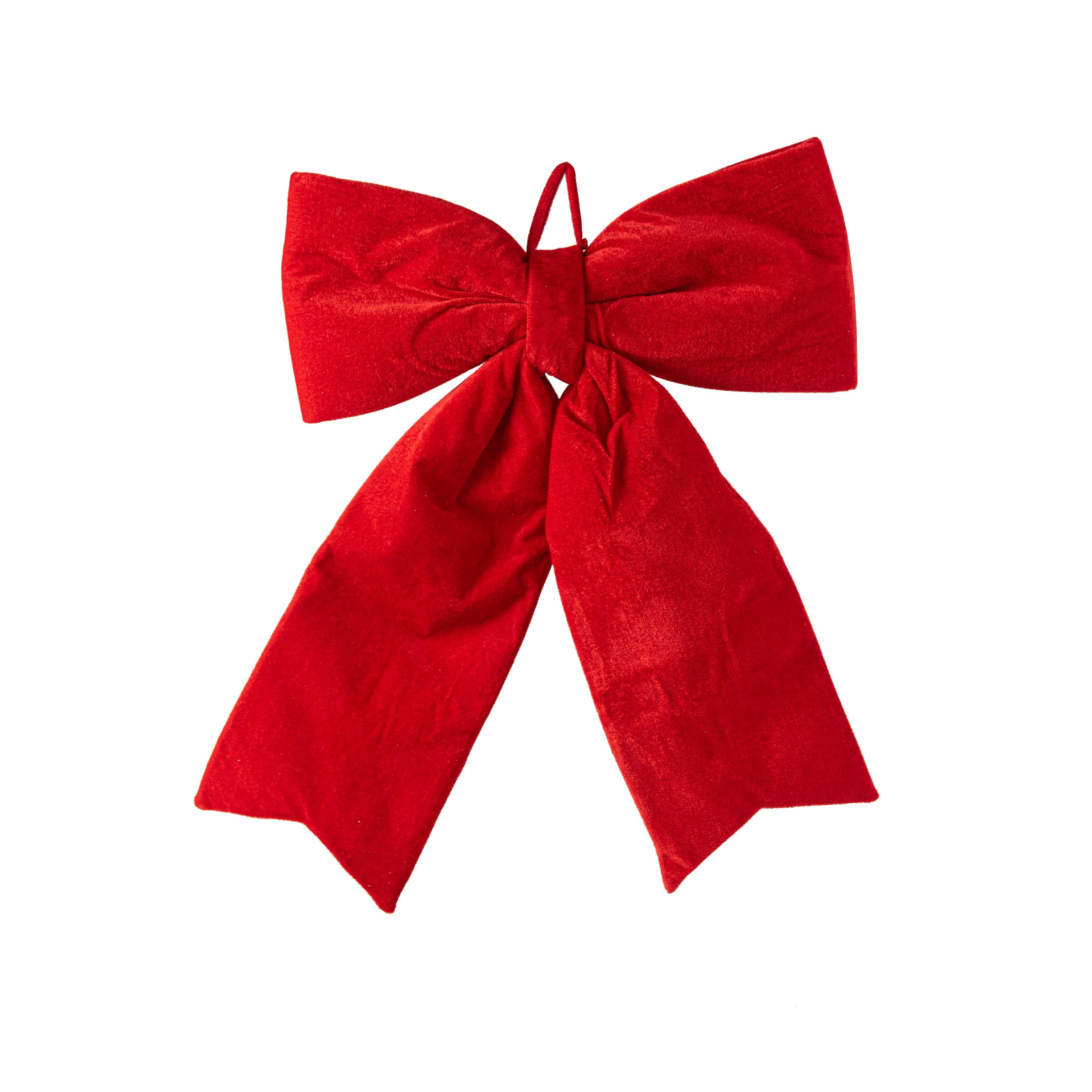 21" Deluxe Plush Velvet Bow: Red