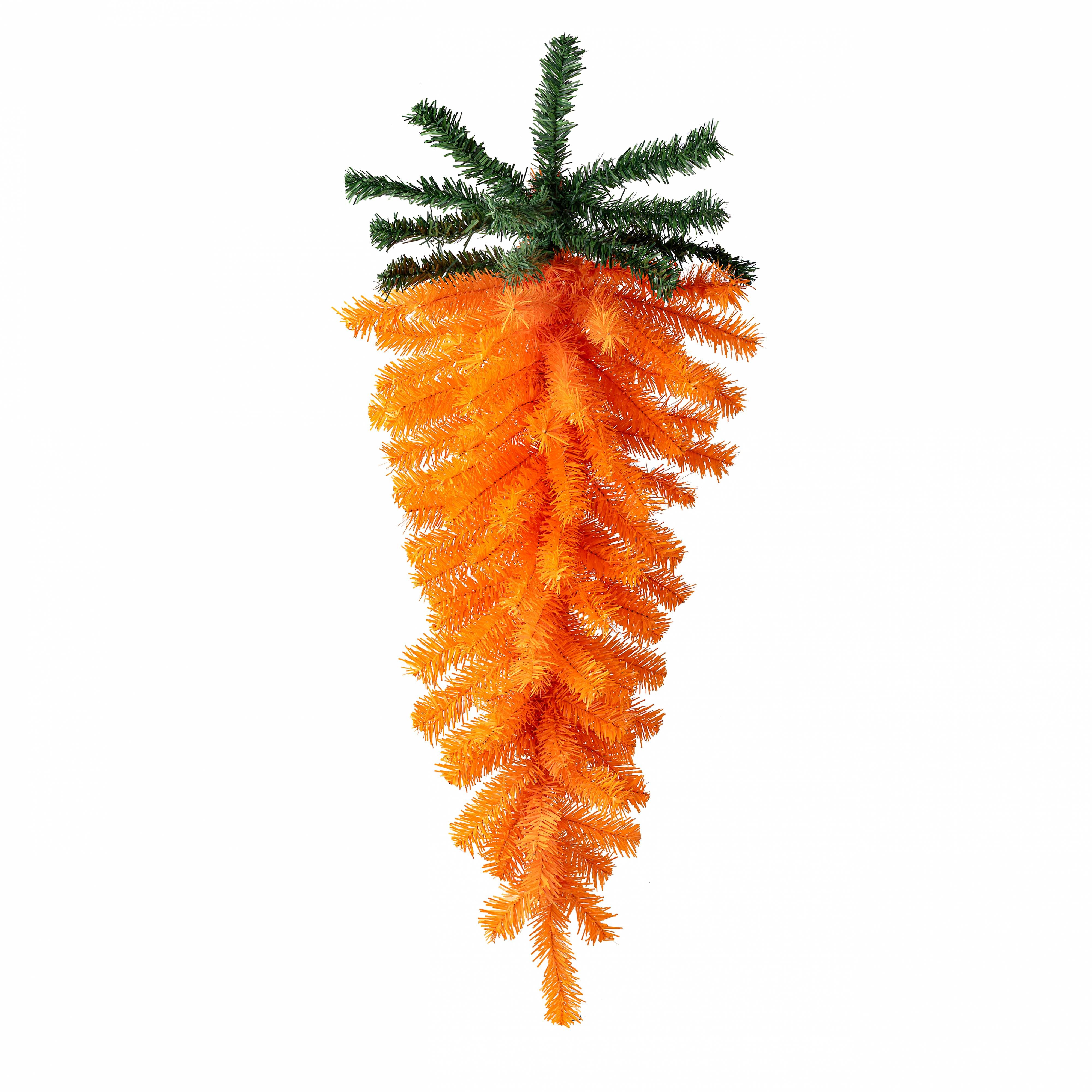 36" Teardrop Swag: Orange & Green Carrot (90 Tips)