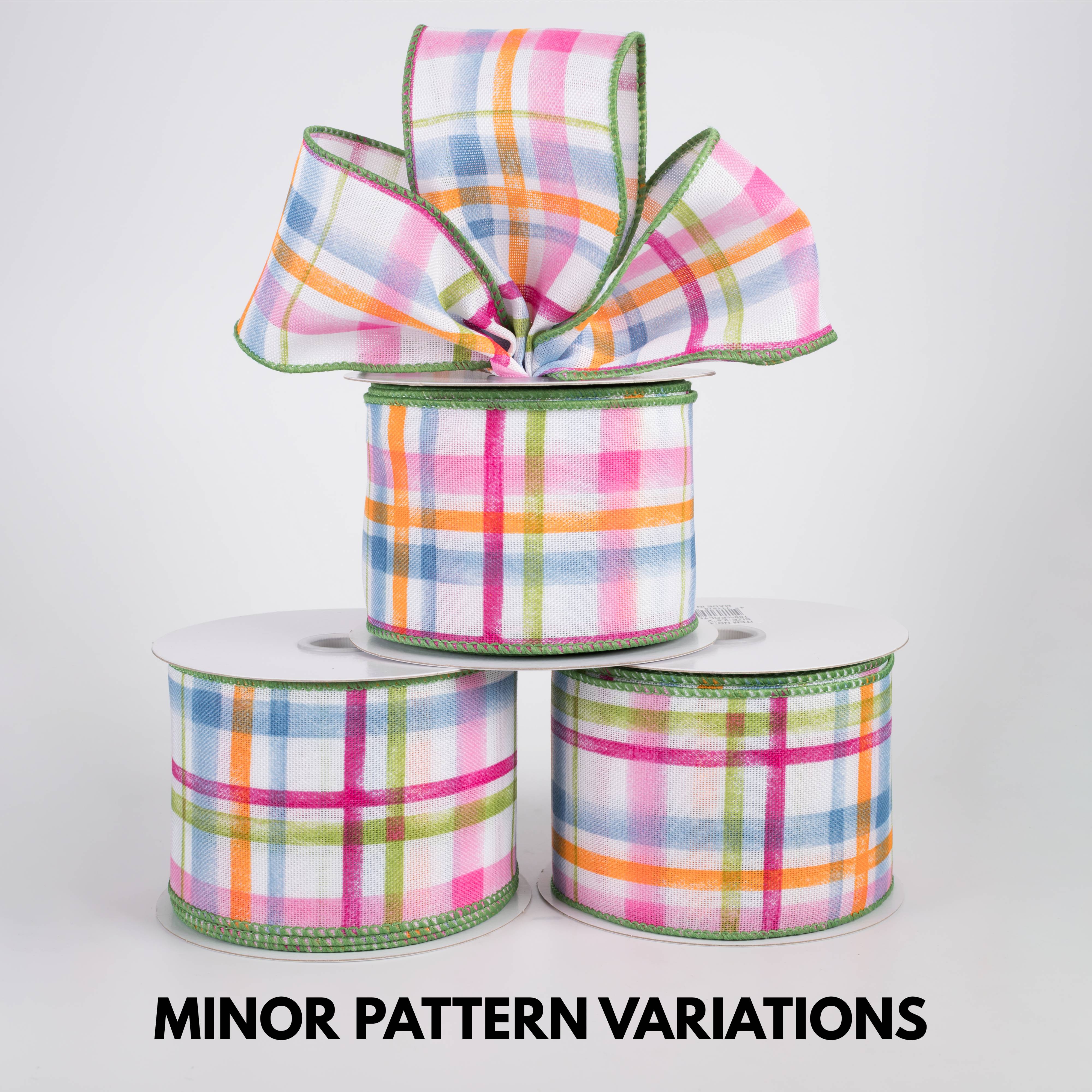 2.5" Watercolor Tuttola Plaid Ribbon: Bright Spring (10 Yards)