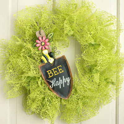 13.5" Bee Happy Shovel Sign