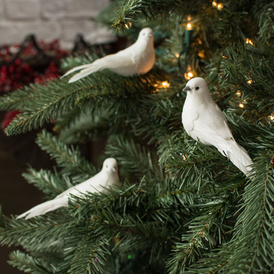 5" Feather Dove: White (Set of 12)