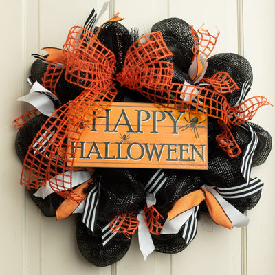 12" Wooden Sign: Happy Halloween