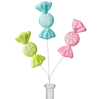 16" Glitter Candy Pick: Pastel