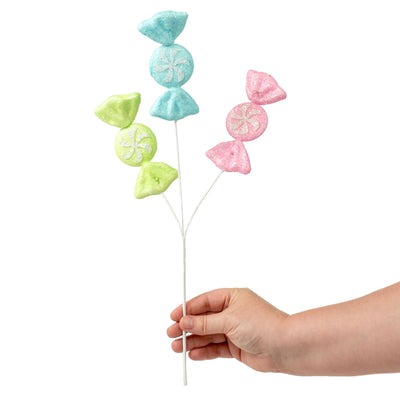 16" Glitter Candy Pick: Pastel