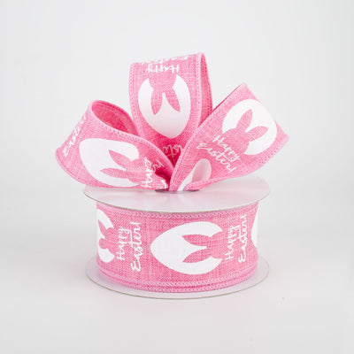 1.5" Bunny Ear Eggs Ribbon: Pink (10 Yards)