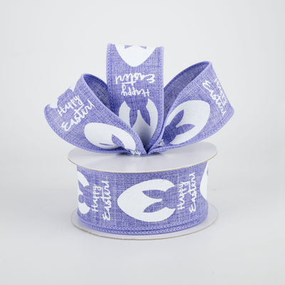 1.5" Bunny Ear Eggs Ribbon: Lavender (10 Yards)
