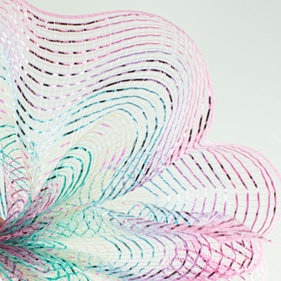 10" Unicorn Striped Mesh: Metallic Pastels