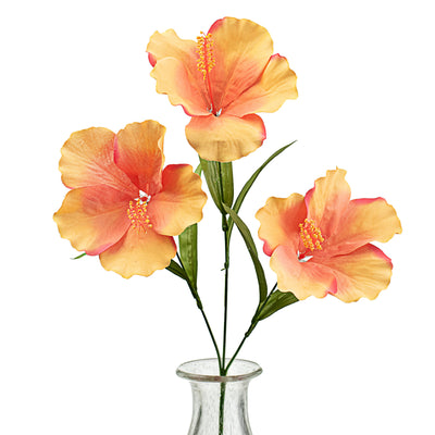 27" Hibiscus Spray: Coral