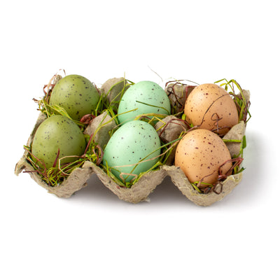 6" Tray of Matte Eggs: Spring (6)